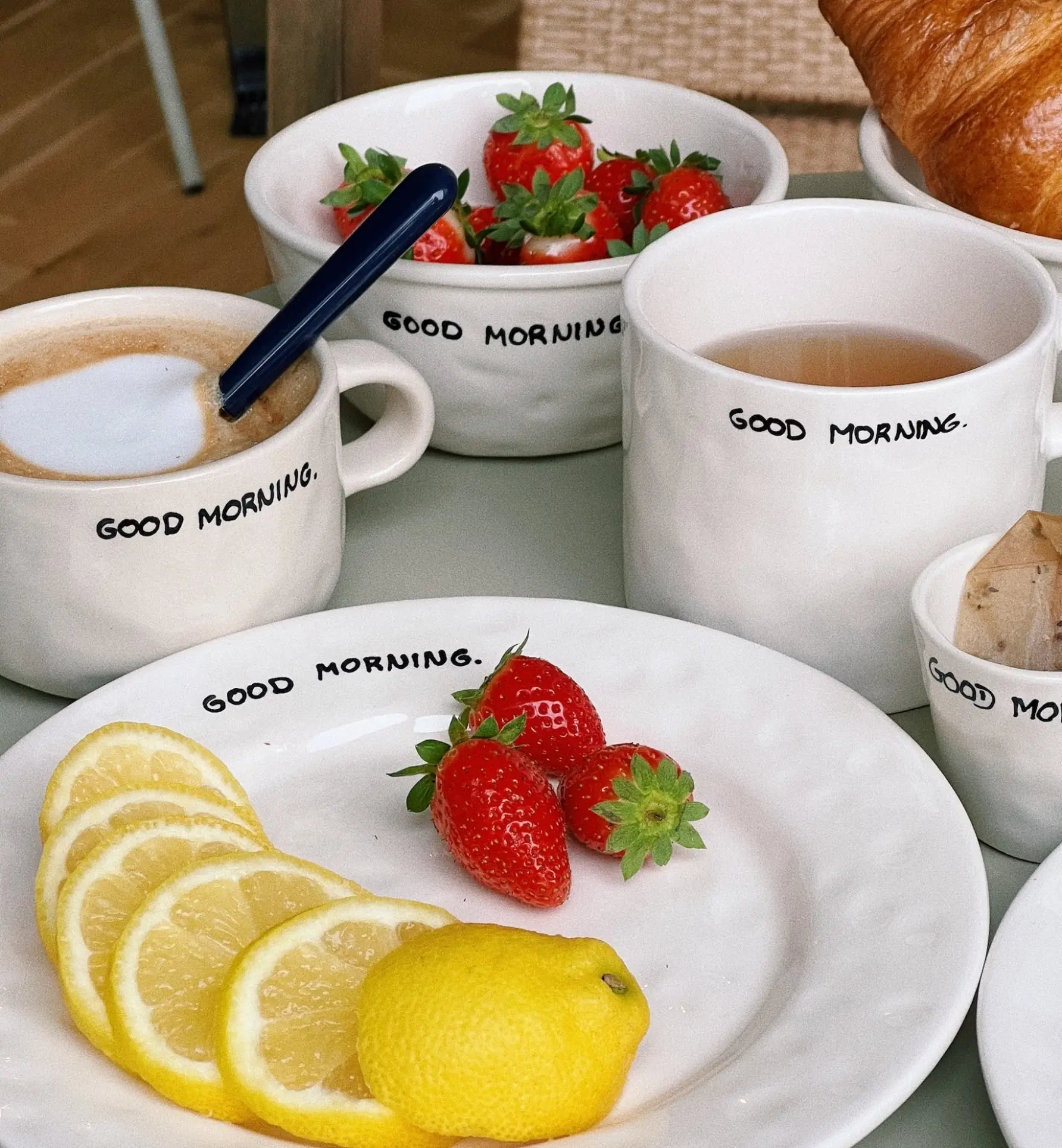 Anna + Nina Good Morning Mug White