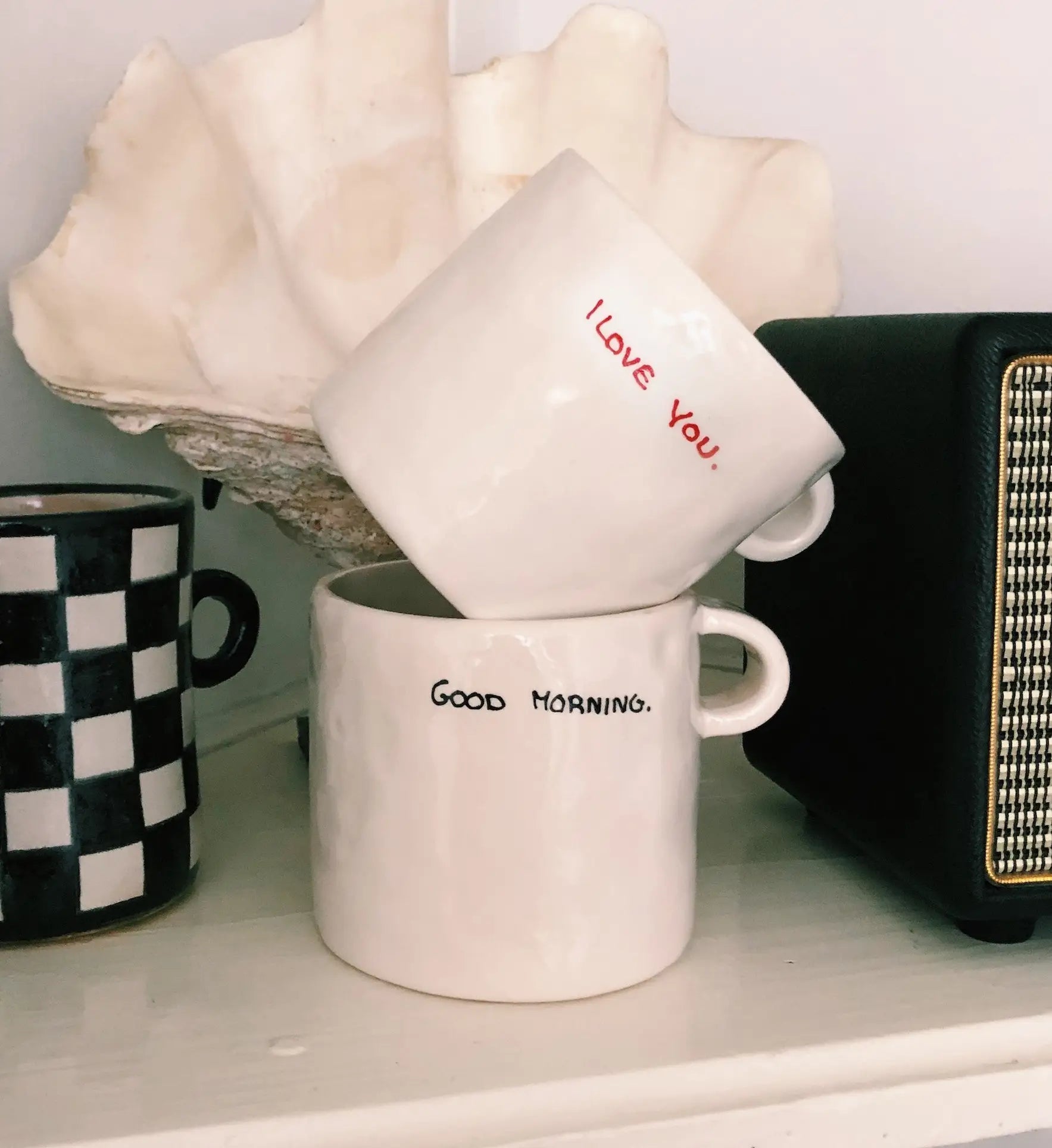 Anna + Nina Good Morning Mug White