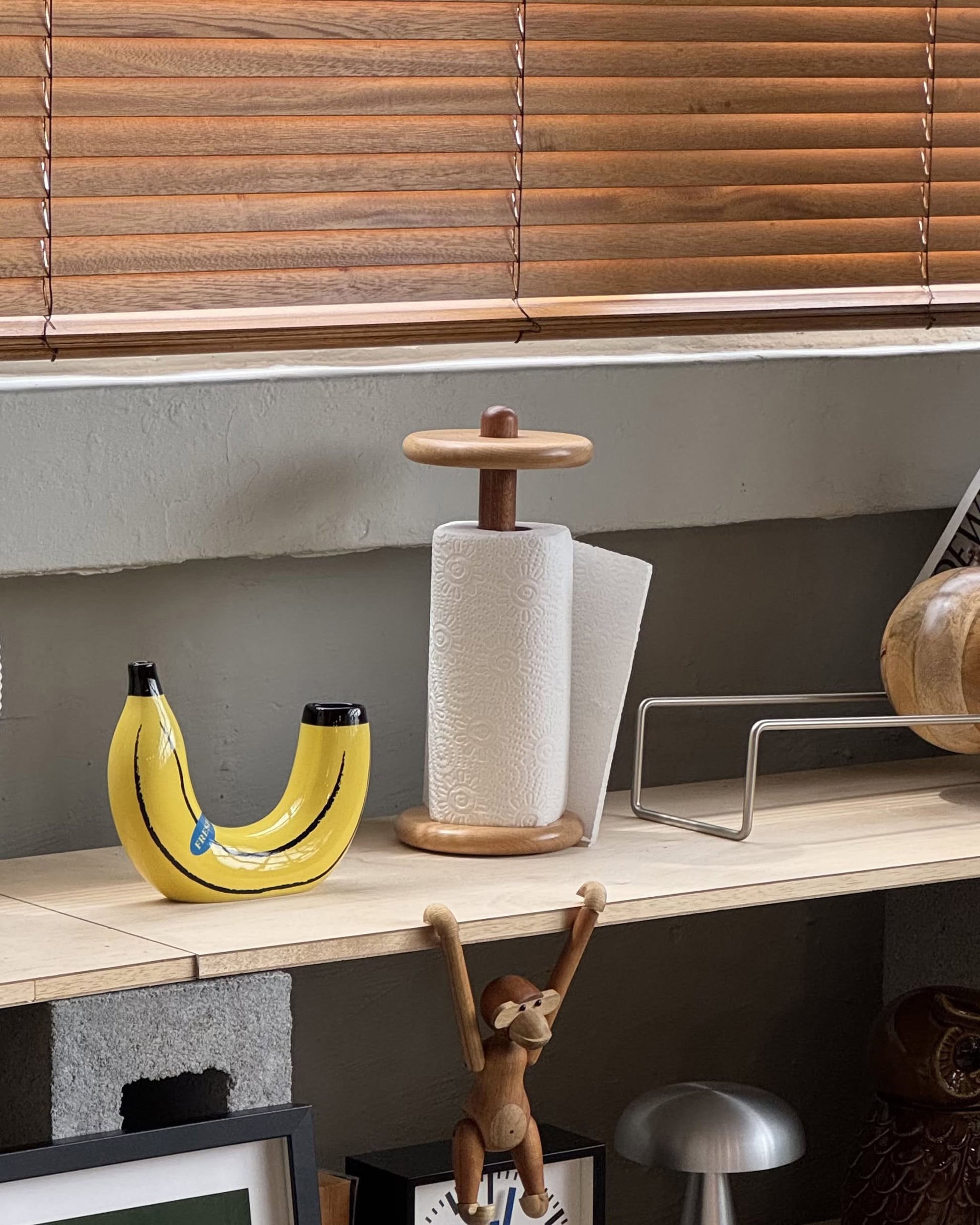 Areaware Spool Paper Towel Holder Natural
