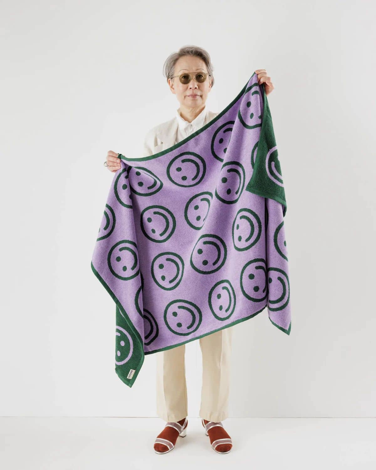 BAGGU Bath Towel Lavender Forest Happy 2