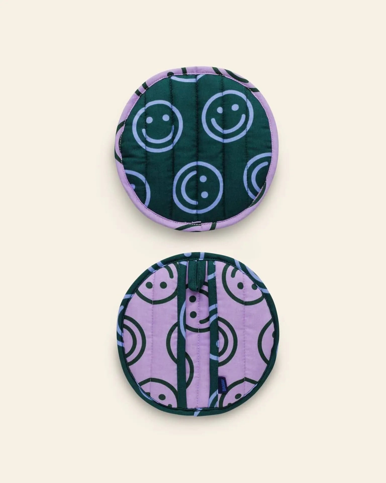Baggu Pot Holder Set Of 2 Lavender Forest Happy