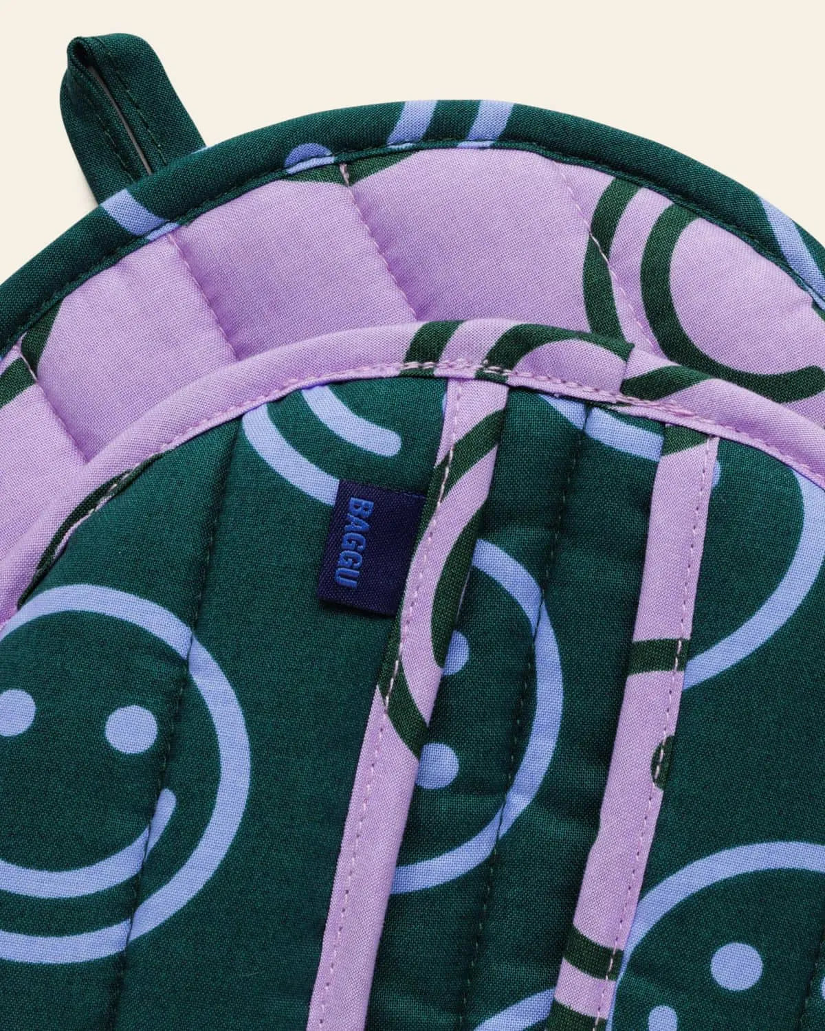 Baggu Pot Holder Set Of 2 Lavender Forest Happy