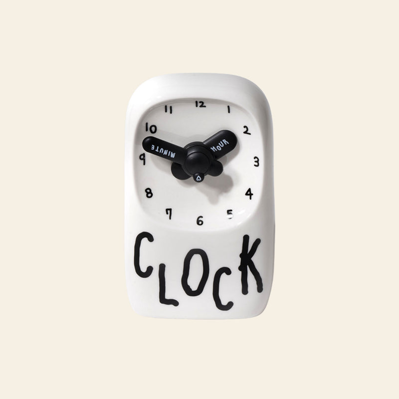 Bmix Studio x INAP Edition Ceramic Desk Long Clock - Black Hands