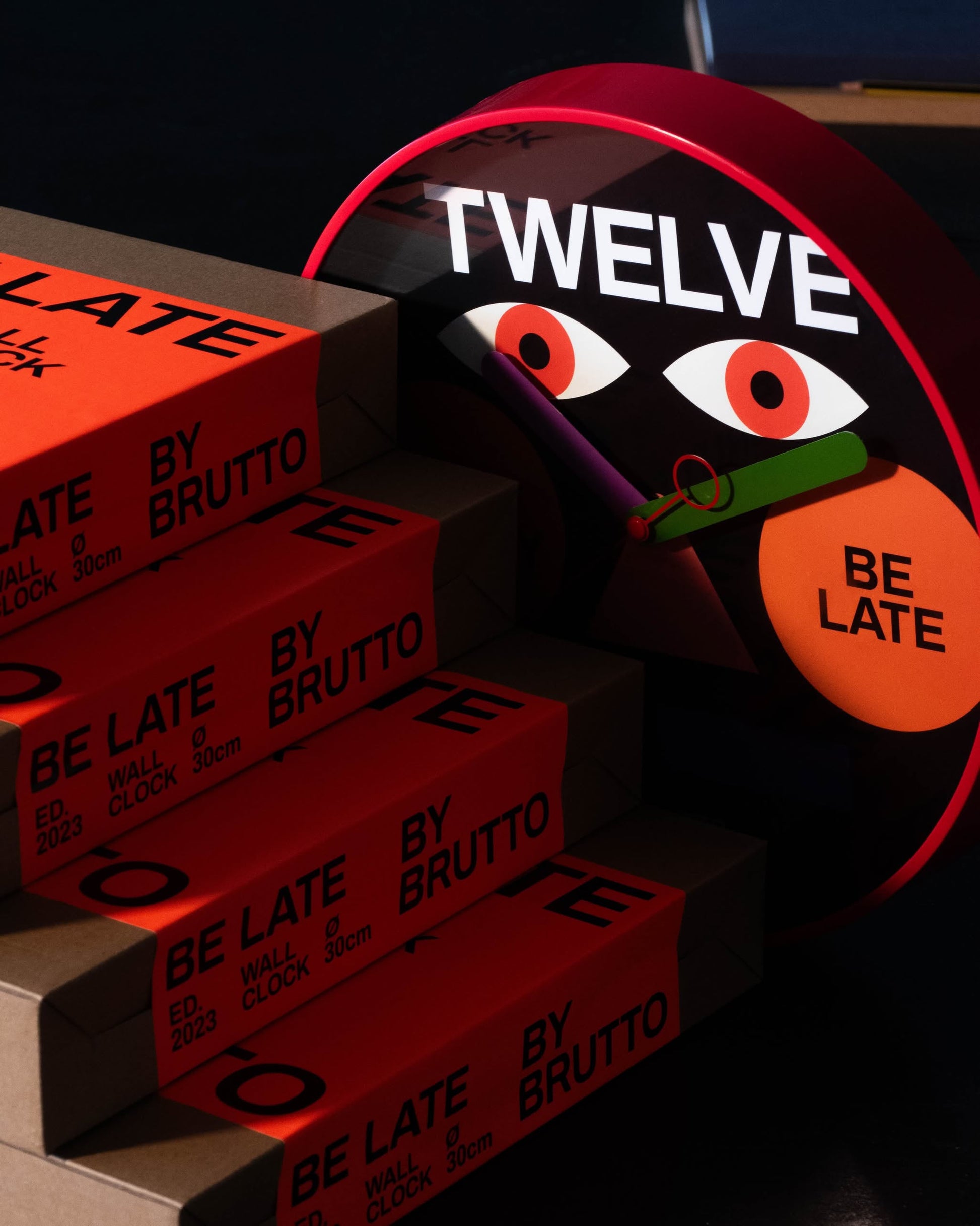 Brutto Studio Be Late Wall Clock Multicolour
