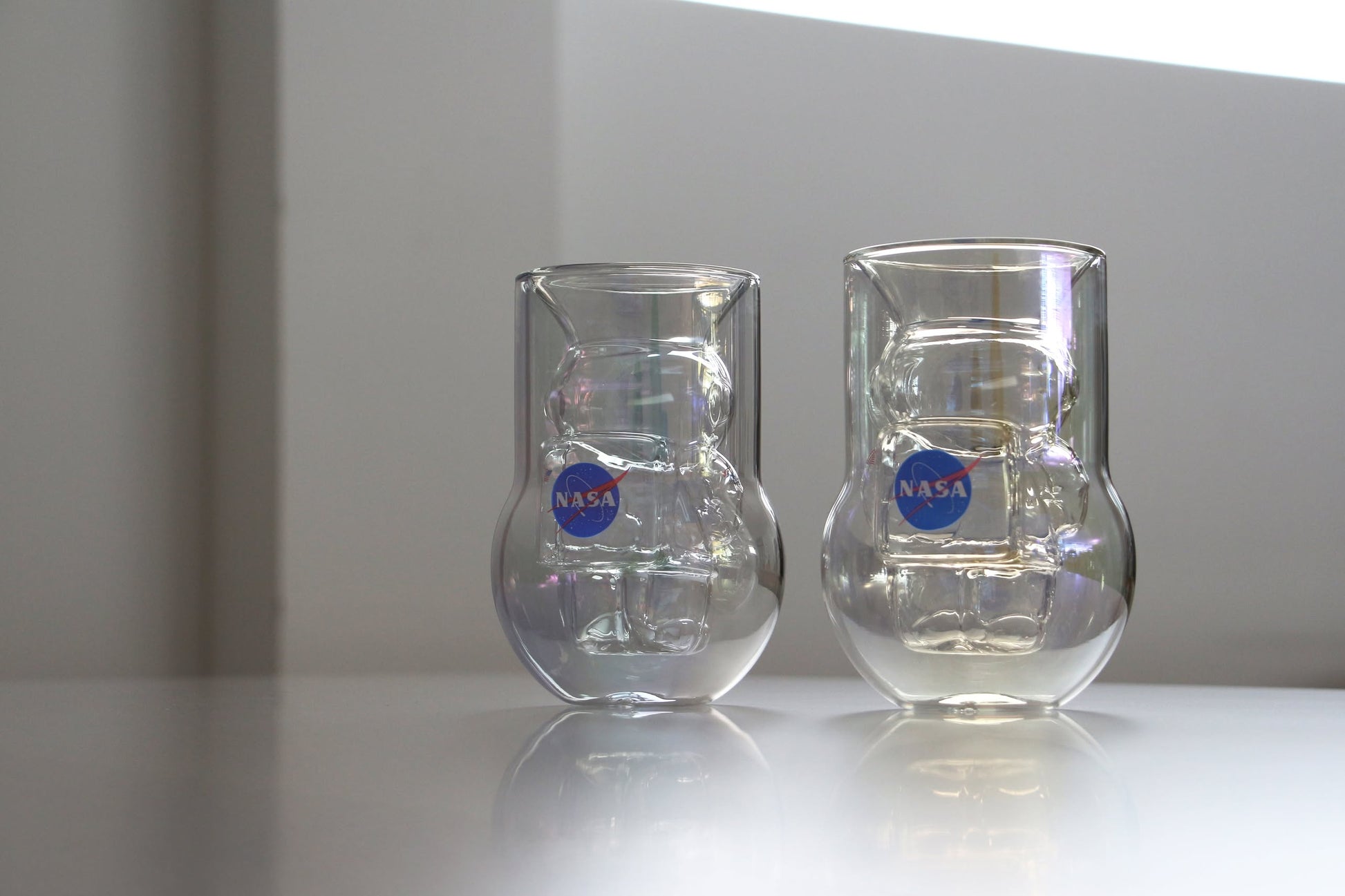 DETAIL NASA Astronaut Double-Walled Glasses Set of 2 Clear