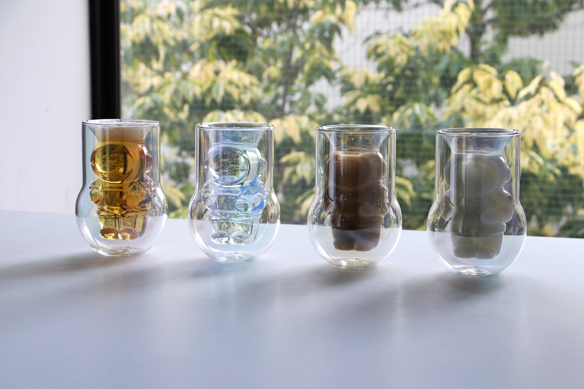 DETAIL NASA Astronaut Double-Walled Glasses Set of 2 Clear
