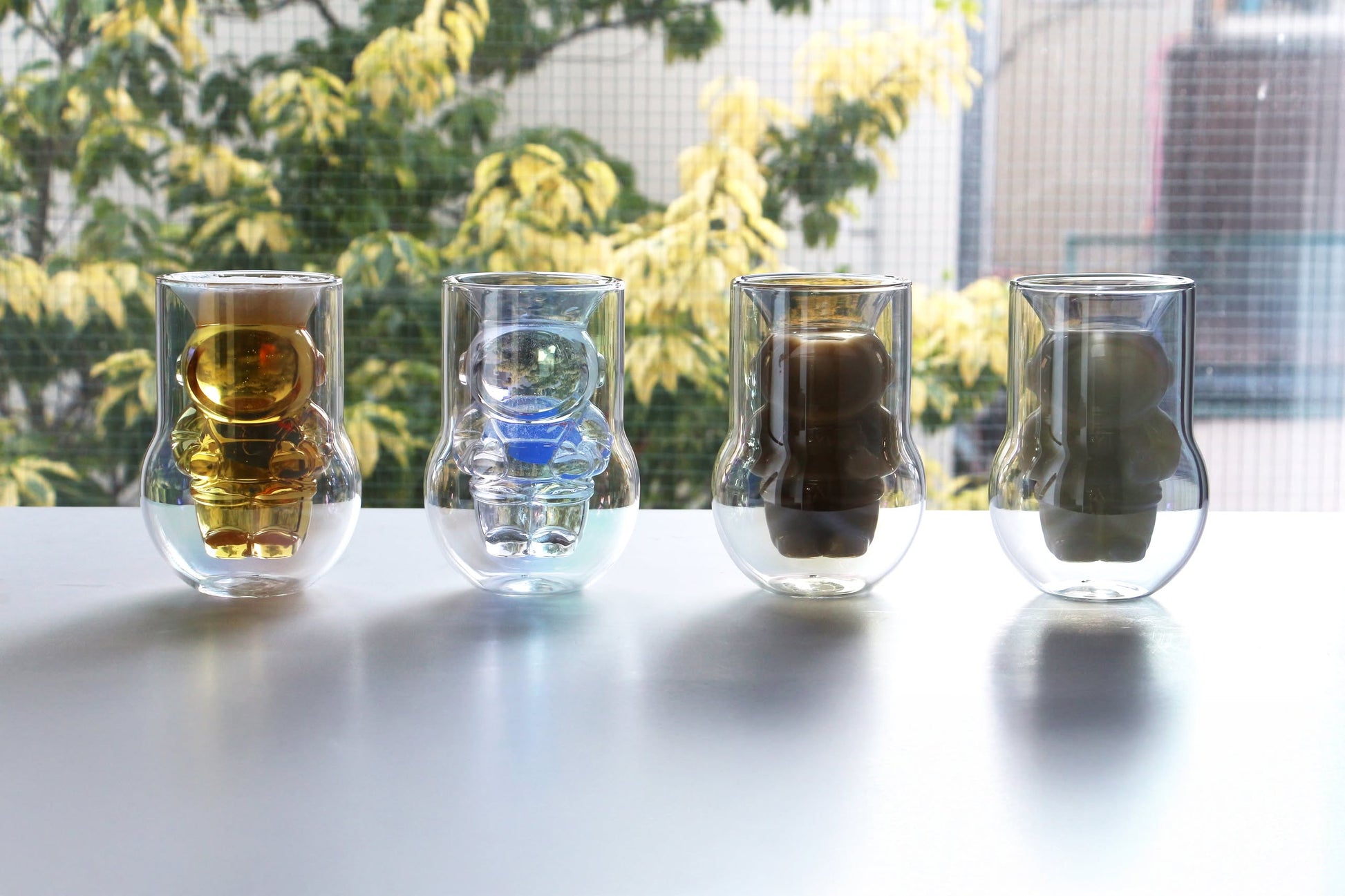 DETAIL NASA Astronaut Double-Walled Glasses Set of 2 Clear