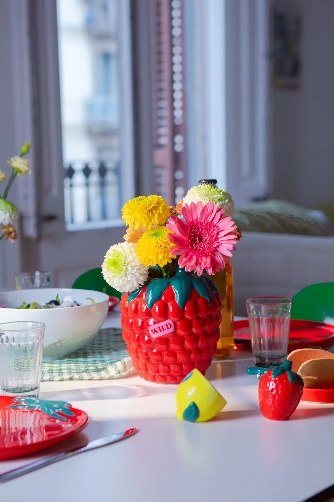 DOIY Farmers' Market Raspberry Vase Multicolour