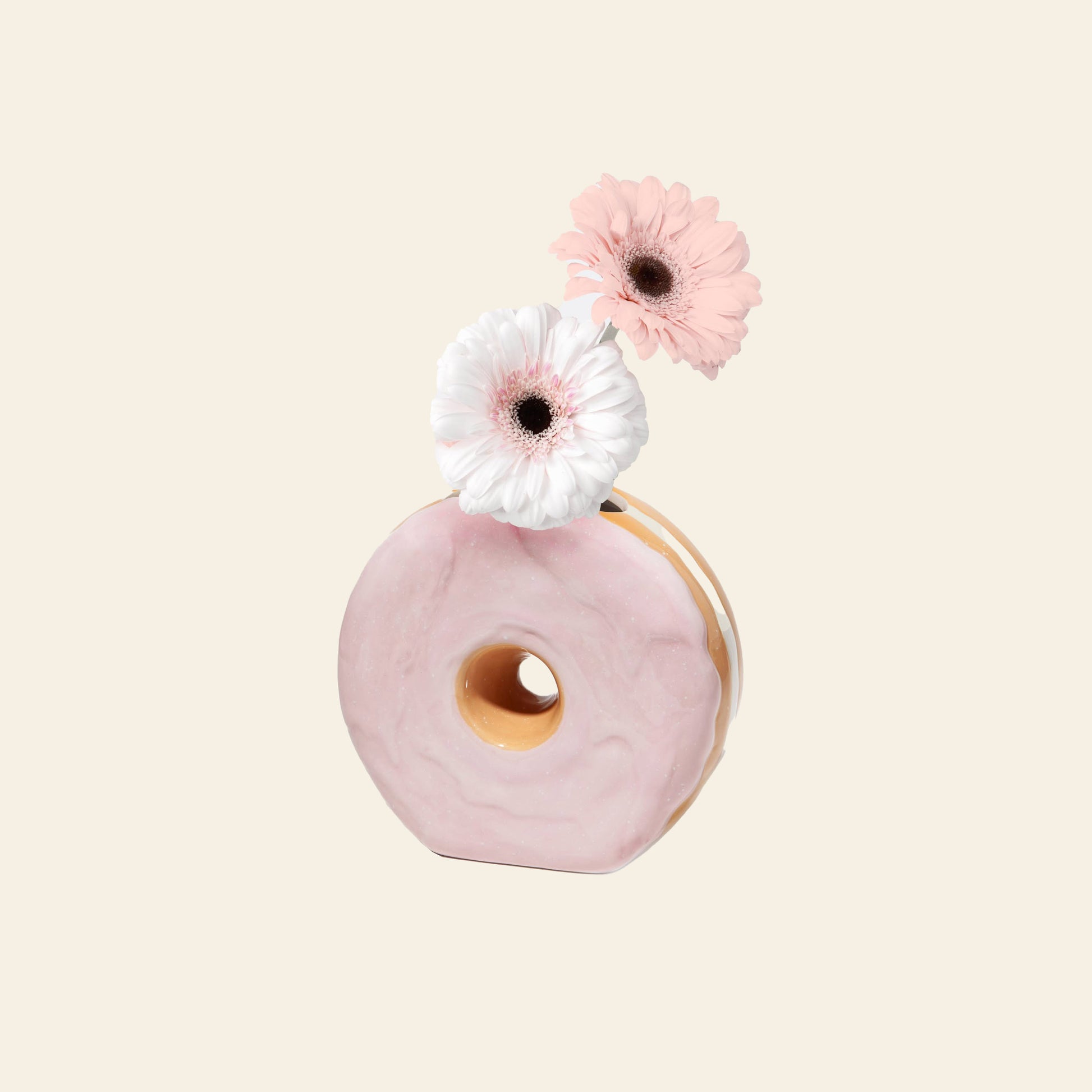 DOIY Fast Food Donut Vase Pink 2
