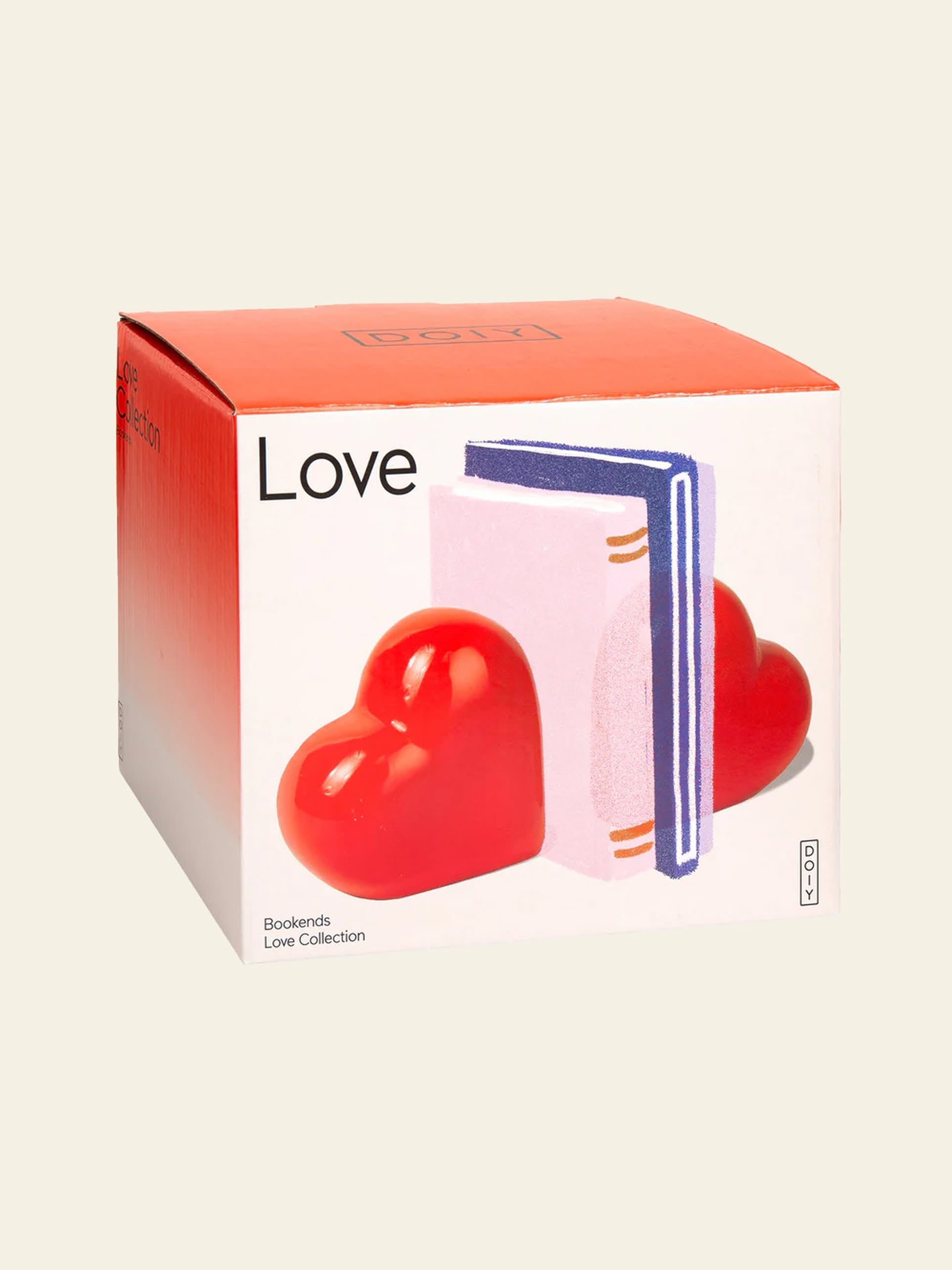 DOIY Love Bookend Red