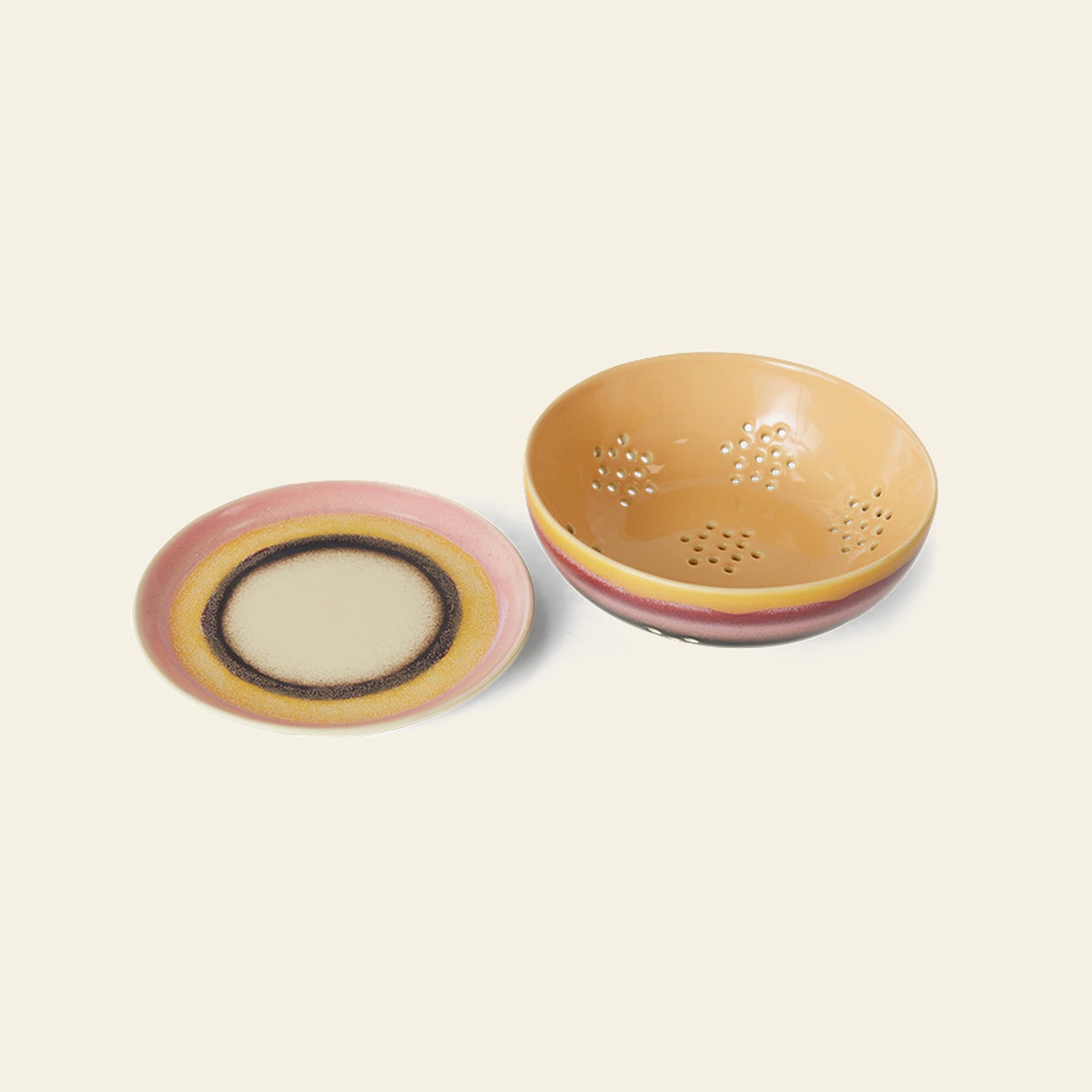 HKLIVING 70s Ceramics Berry Bowl Sunset