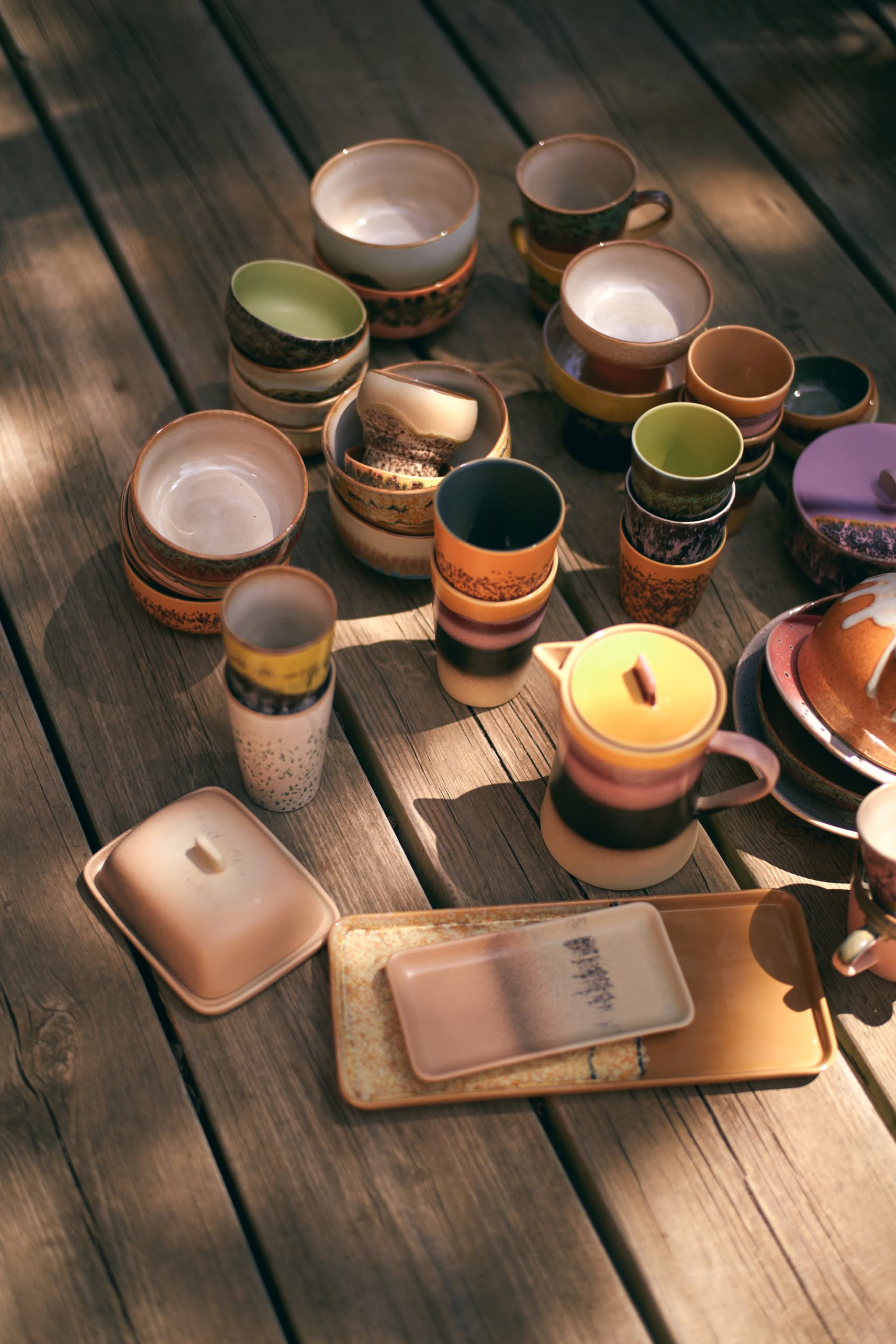 HKLIVING 70s Ceramics Butter Dish Breeze