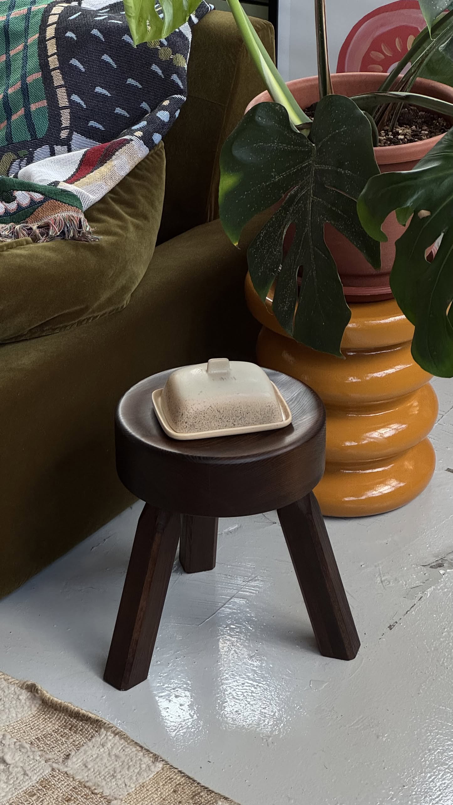 HKLIVING 70s Ceramics Butter Dish Breeze