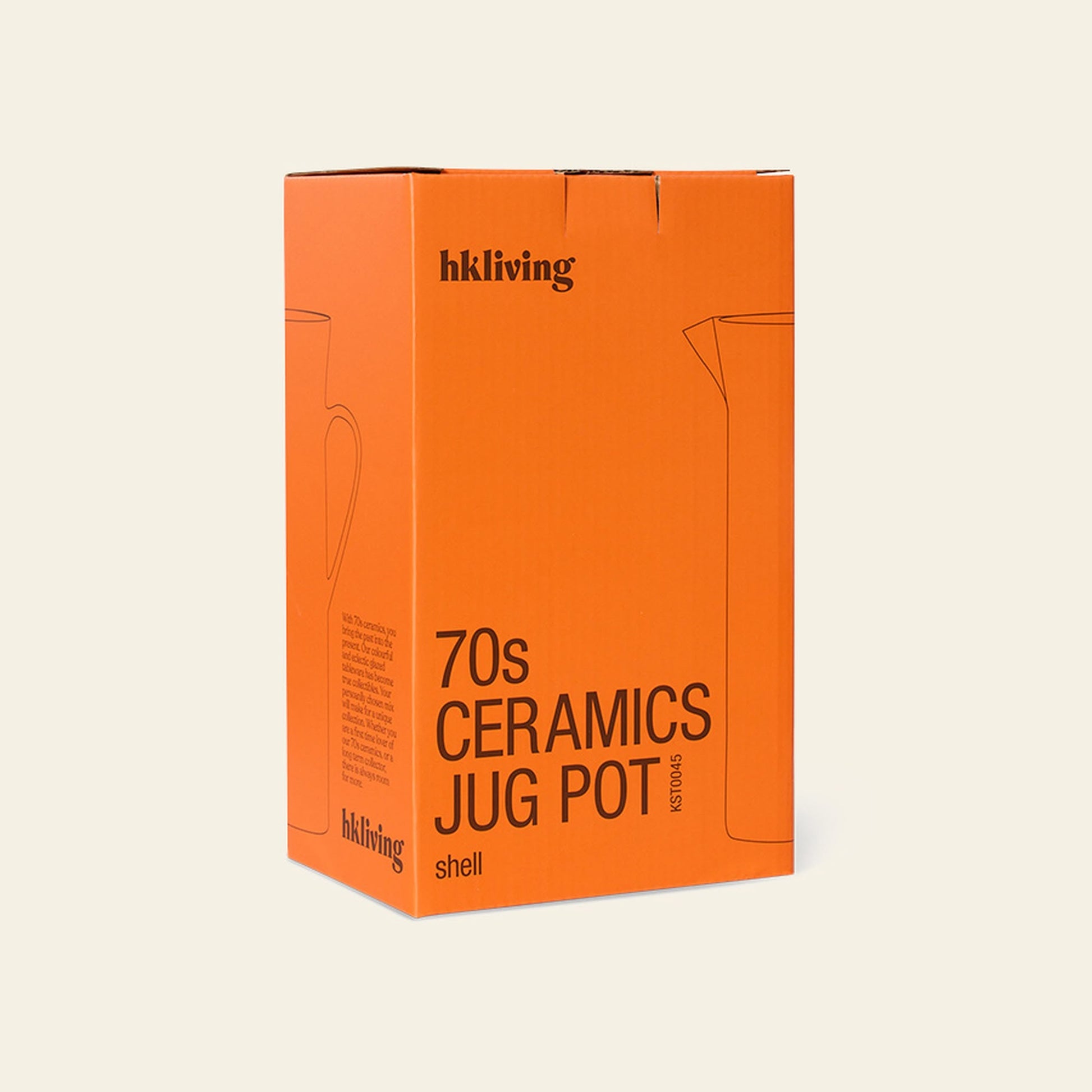 HKLIVING 70s Ceramics Jug Shell