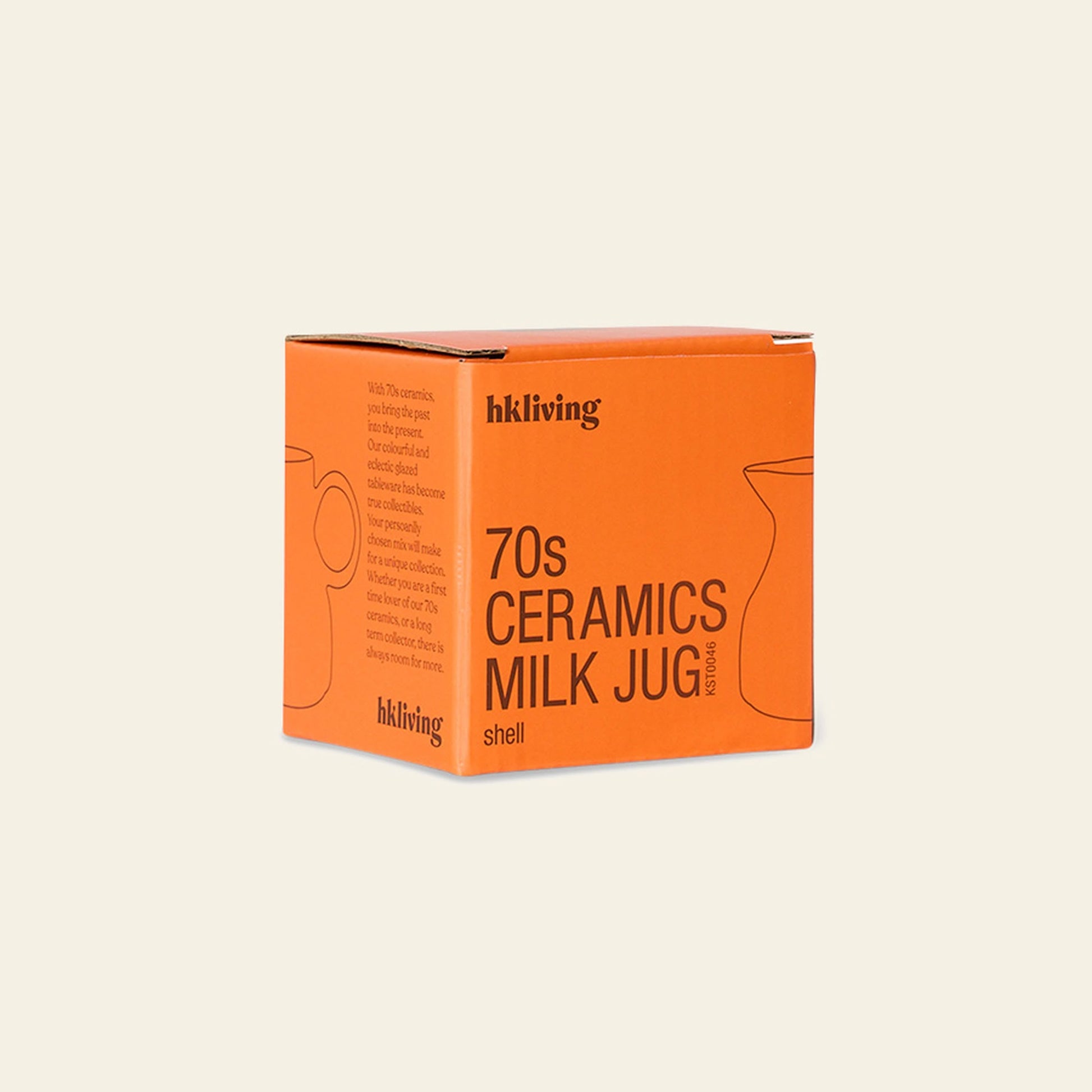 HKLIVING 70s Ceramics Milk Jug Shell