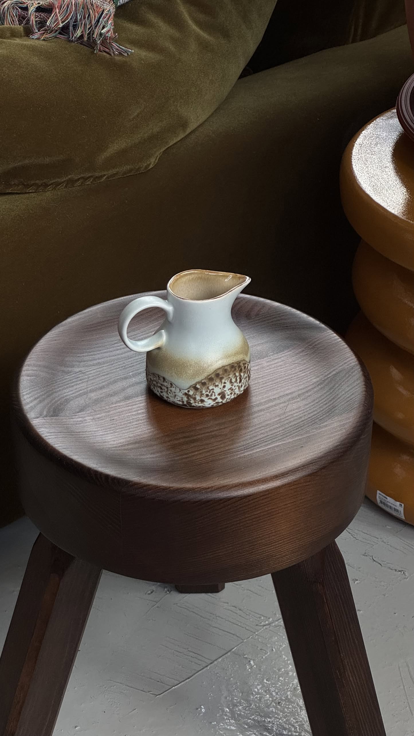 HKLIVING 70s Ceramics Milk Jug Shell