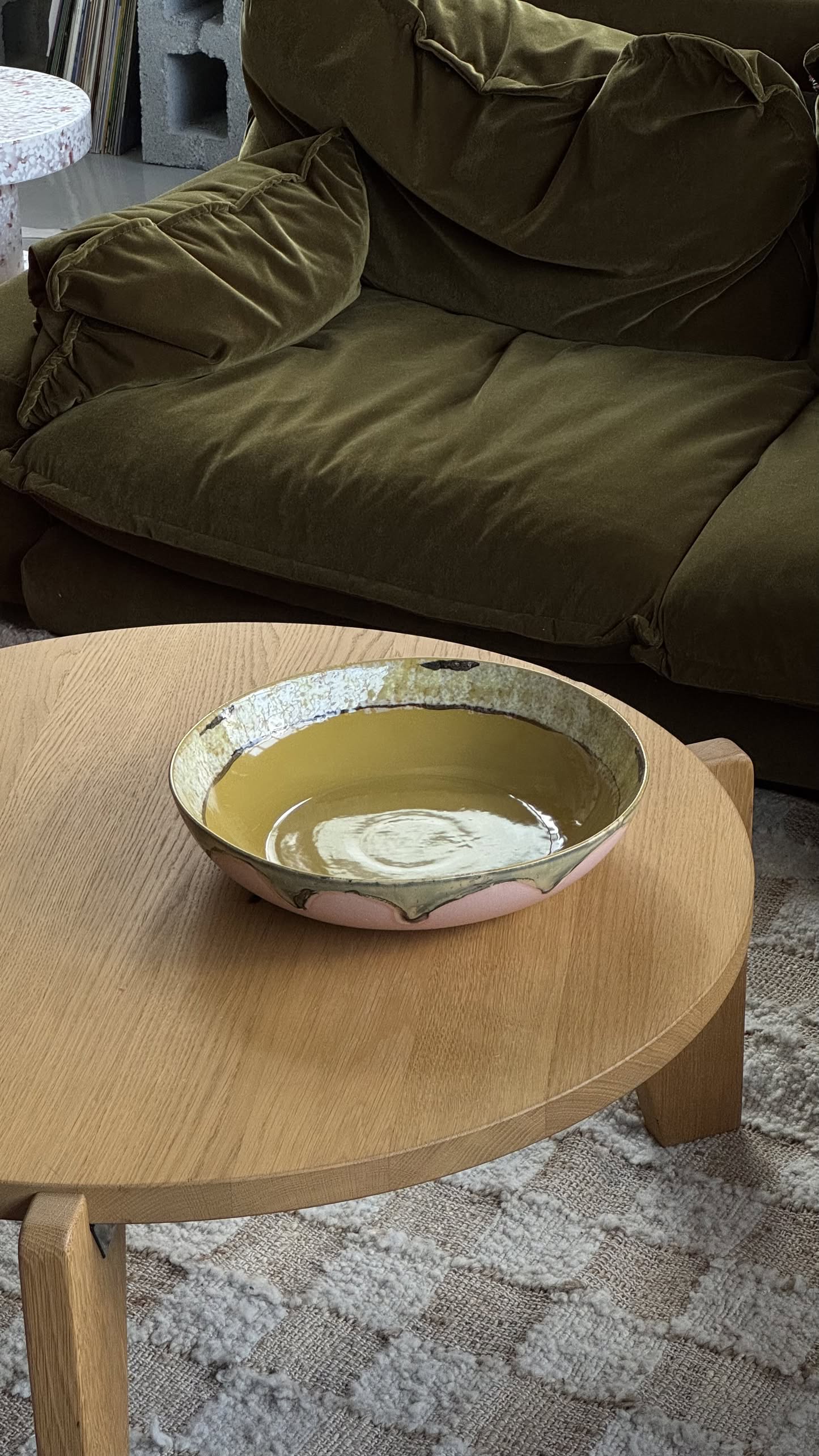 HKLIVING 70s Ceramics Salad Bowl Sunflower