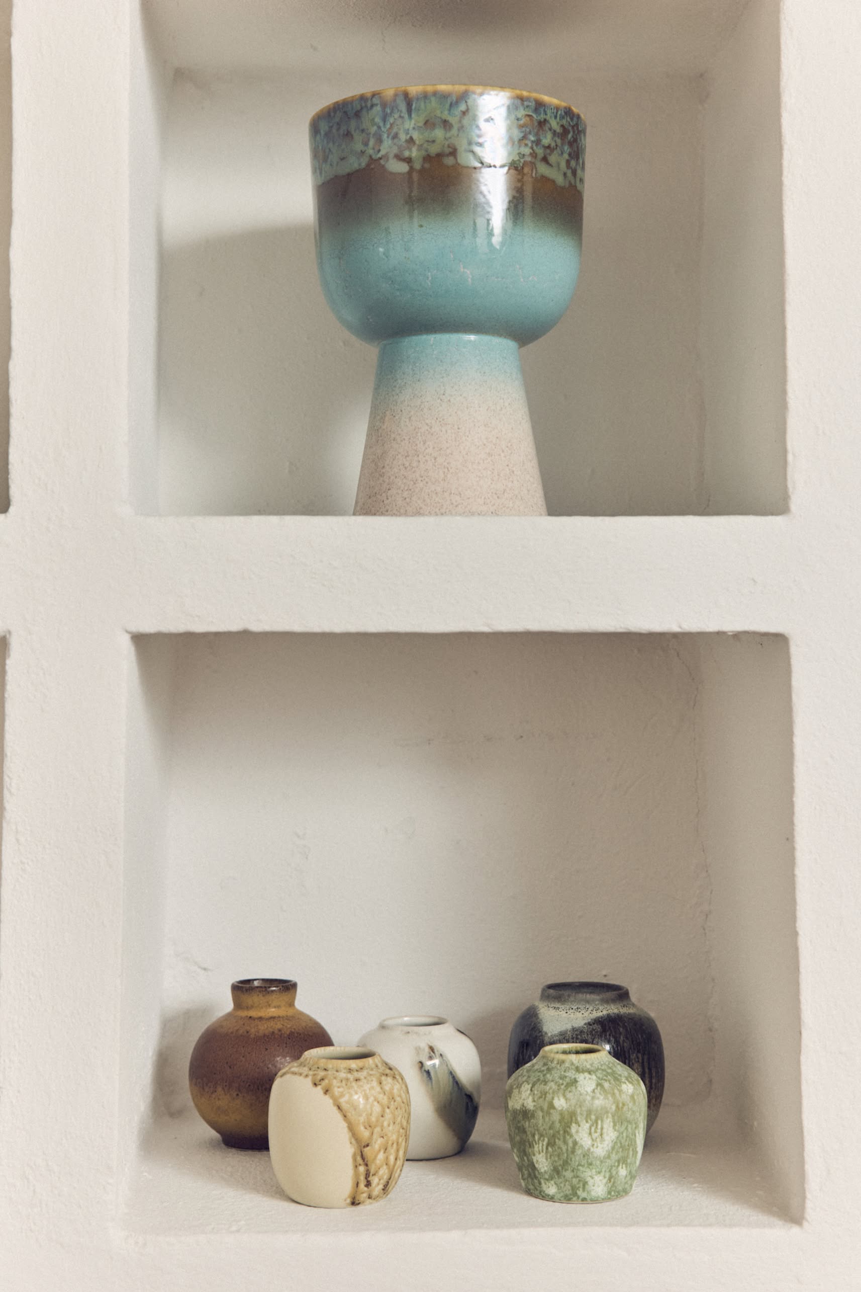 HKLIVING 70s Ceramics Small Vases Set of 4 Canyon