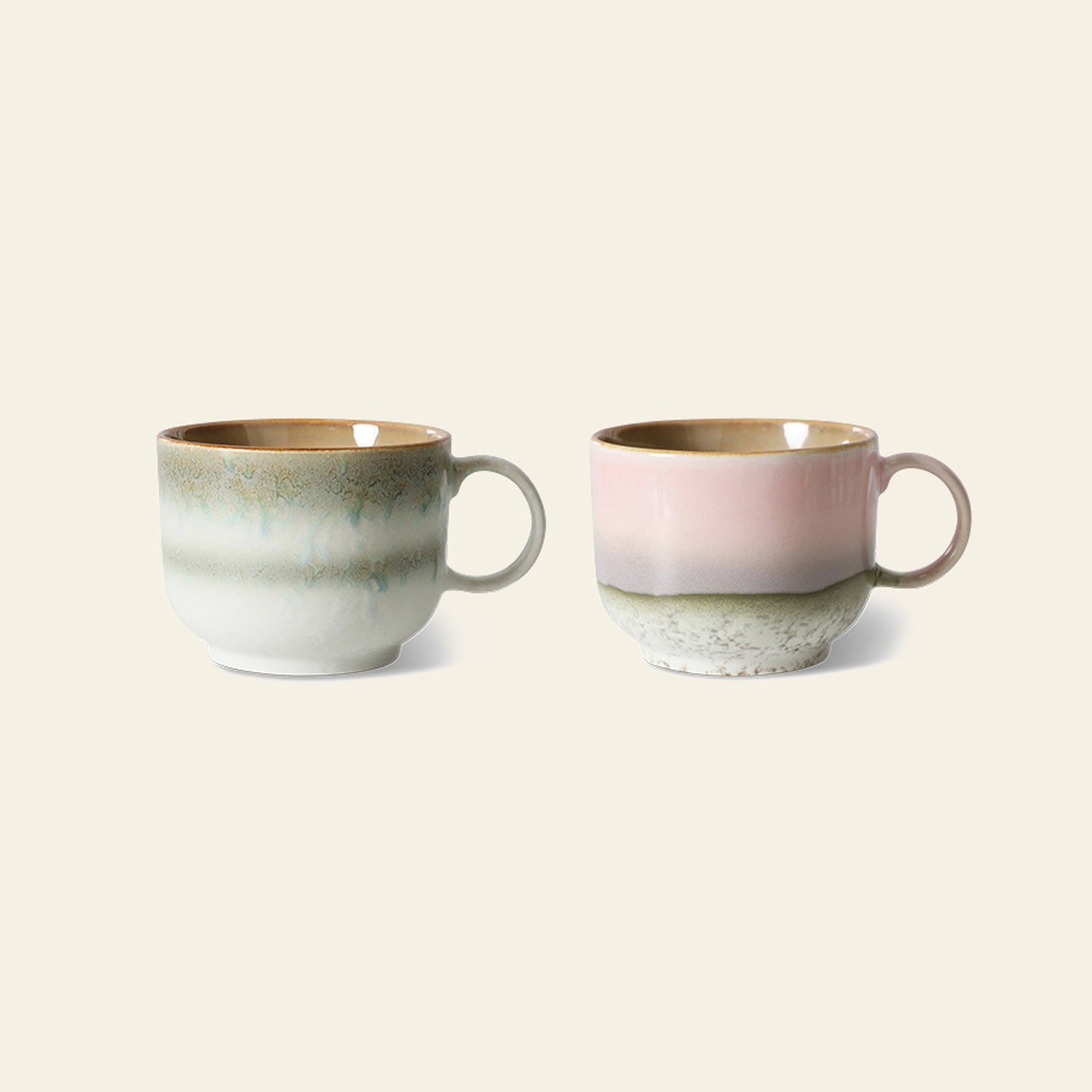 HKLIVING 70s Ceramics Tea Cups Set of 2 Nova