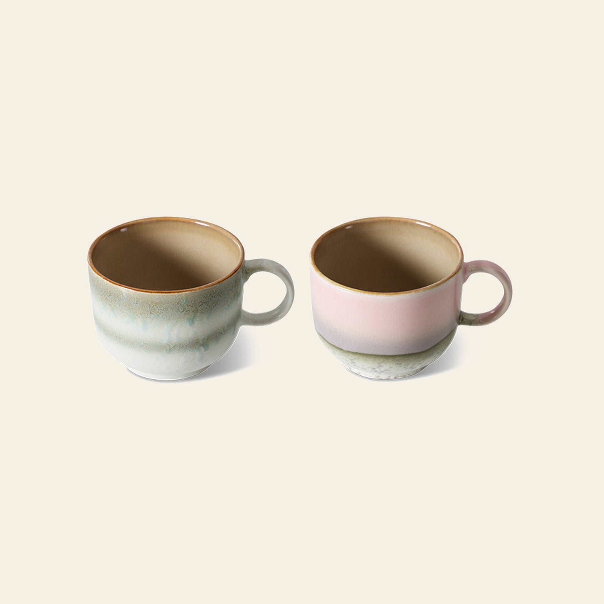 HKLIVING 70s Ceramics Tea Cups Set of 2 Nova