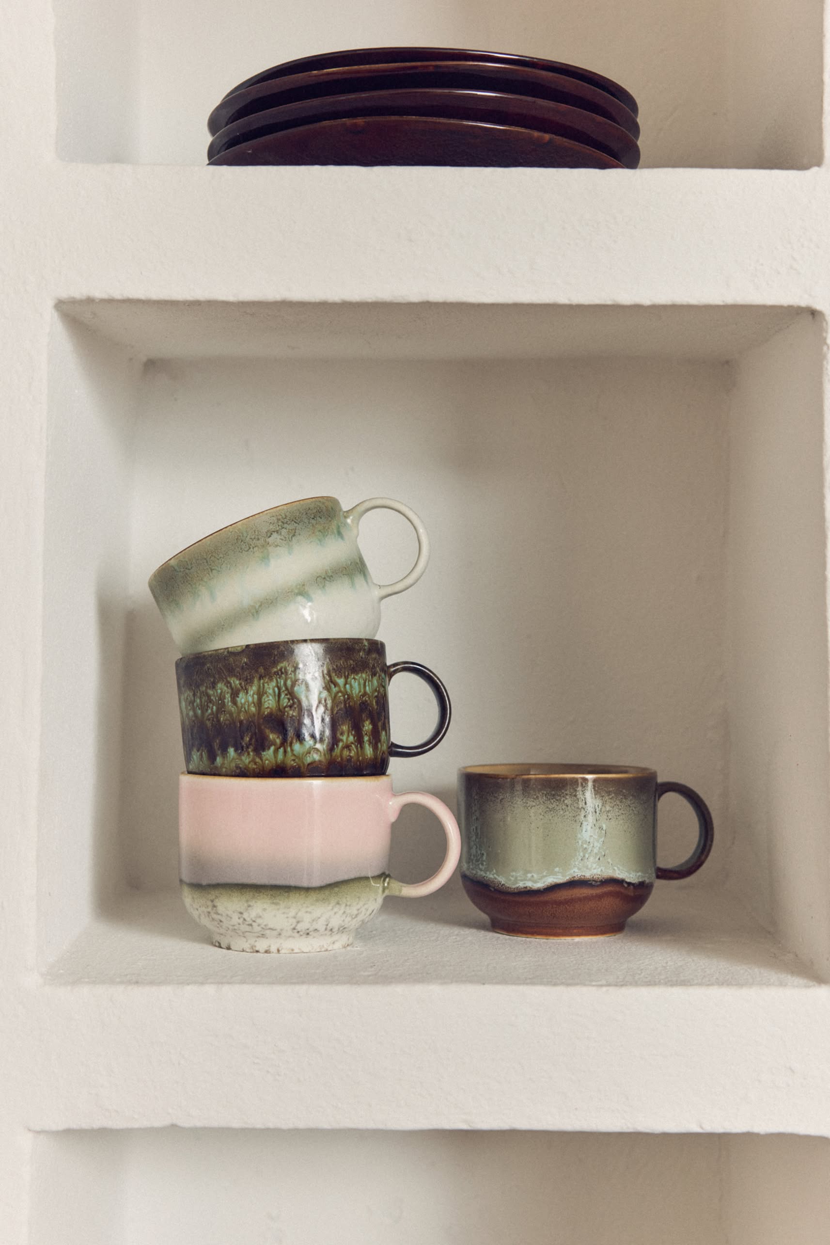 HKLIVING 70s Ceramics Tea Cups Set of 2 Nova