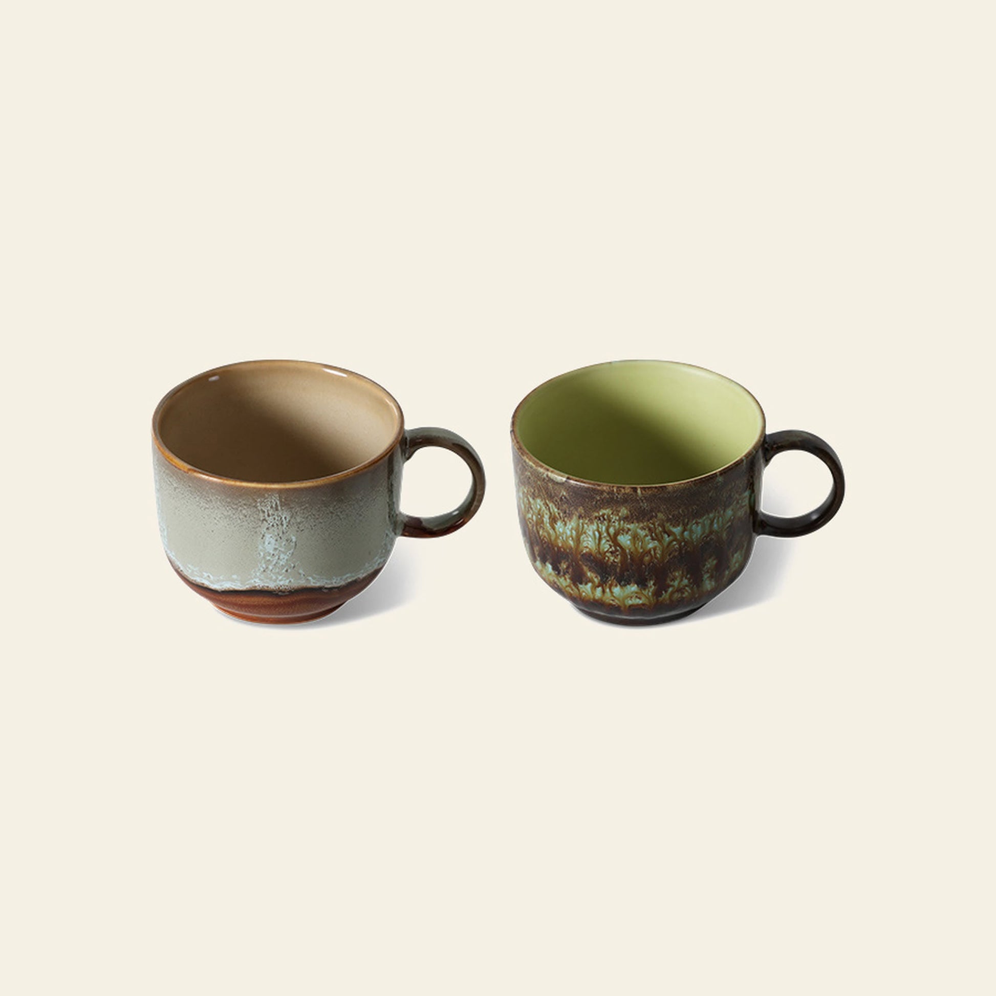 HKLIVING 70s Ceramics Tea Cups Set of 2 Odyssey