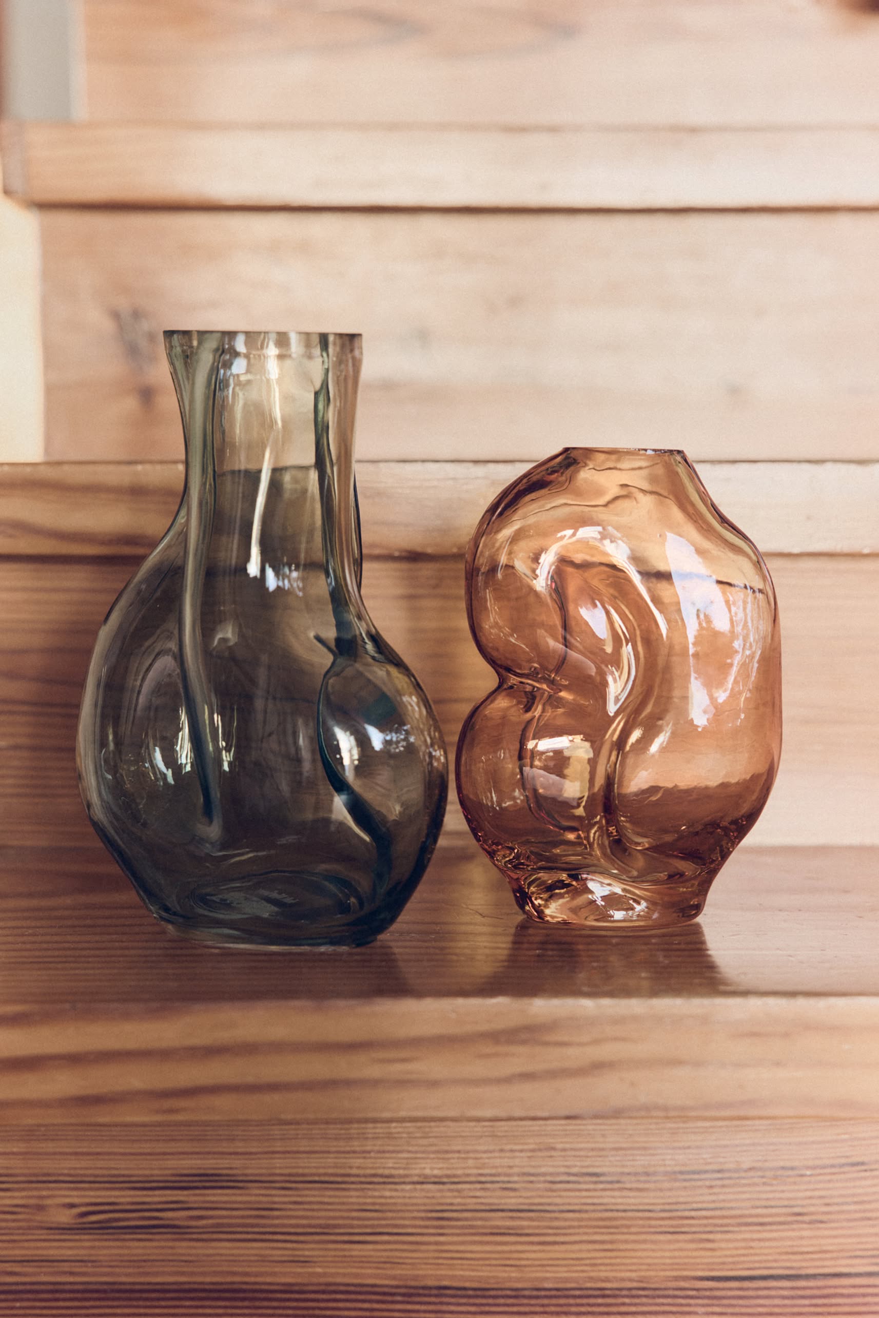 HKLIVING Gleam Glass Vase Olive