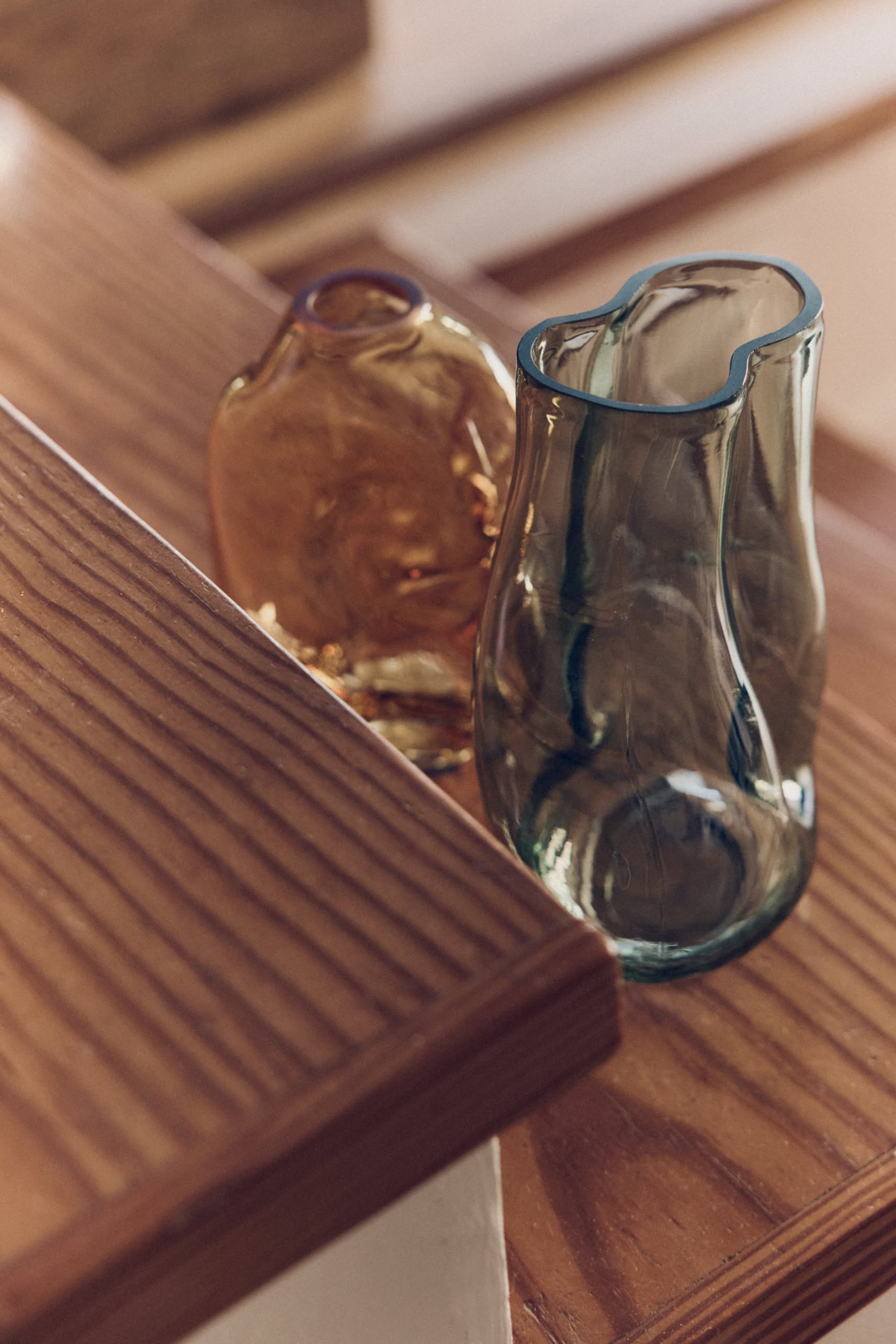 HKLIVING Gleam Glass Vase Olive