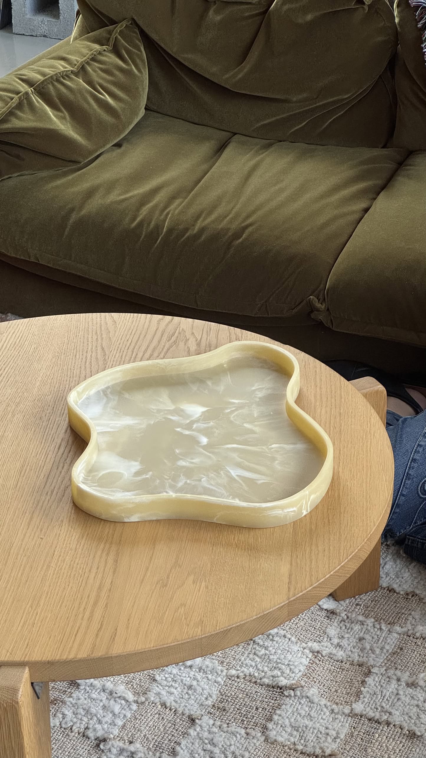 HKLIVING Patio Small Tray Cream