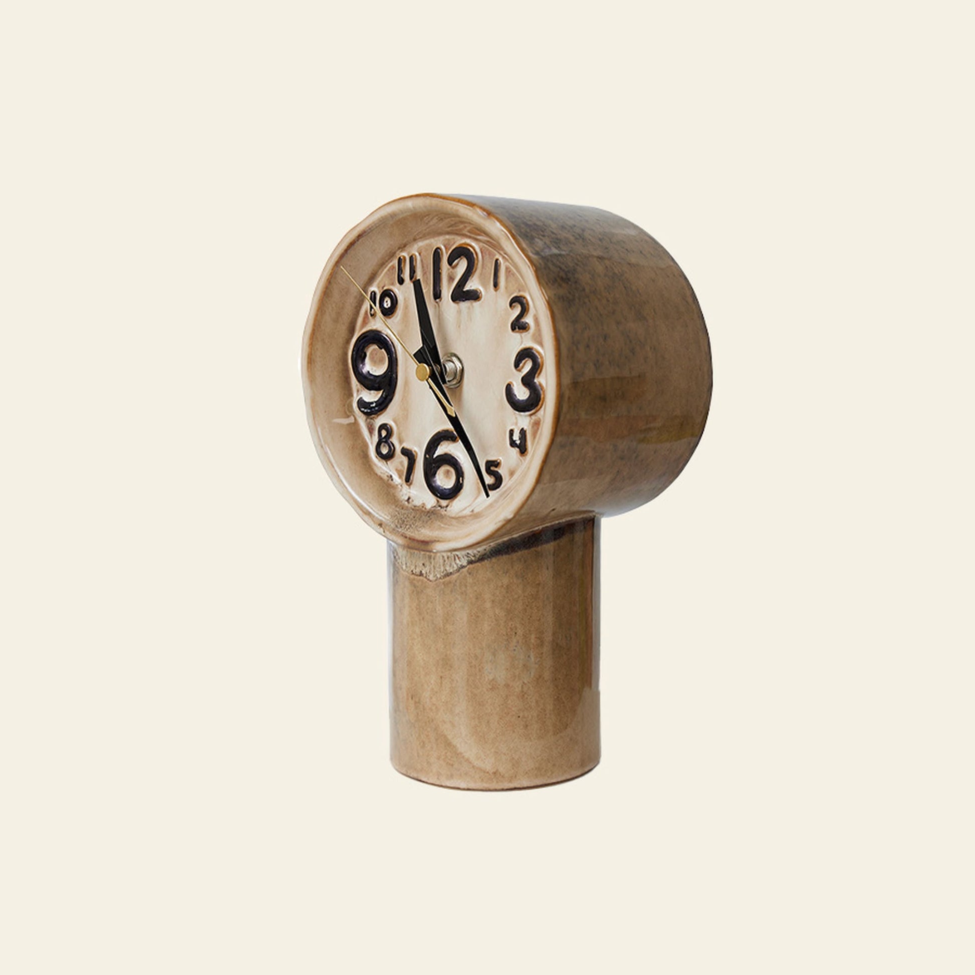 HKLIVING Retro Ceramic Clock Cream