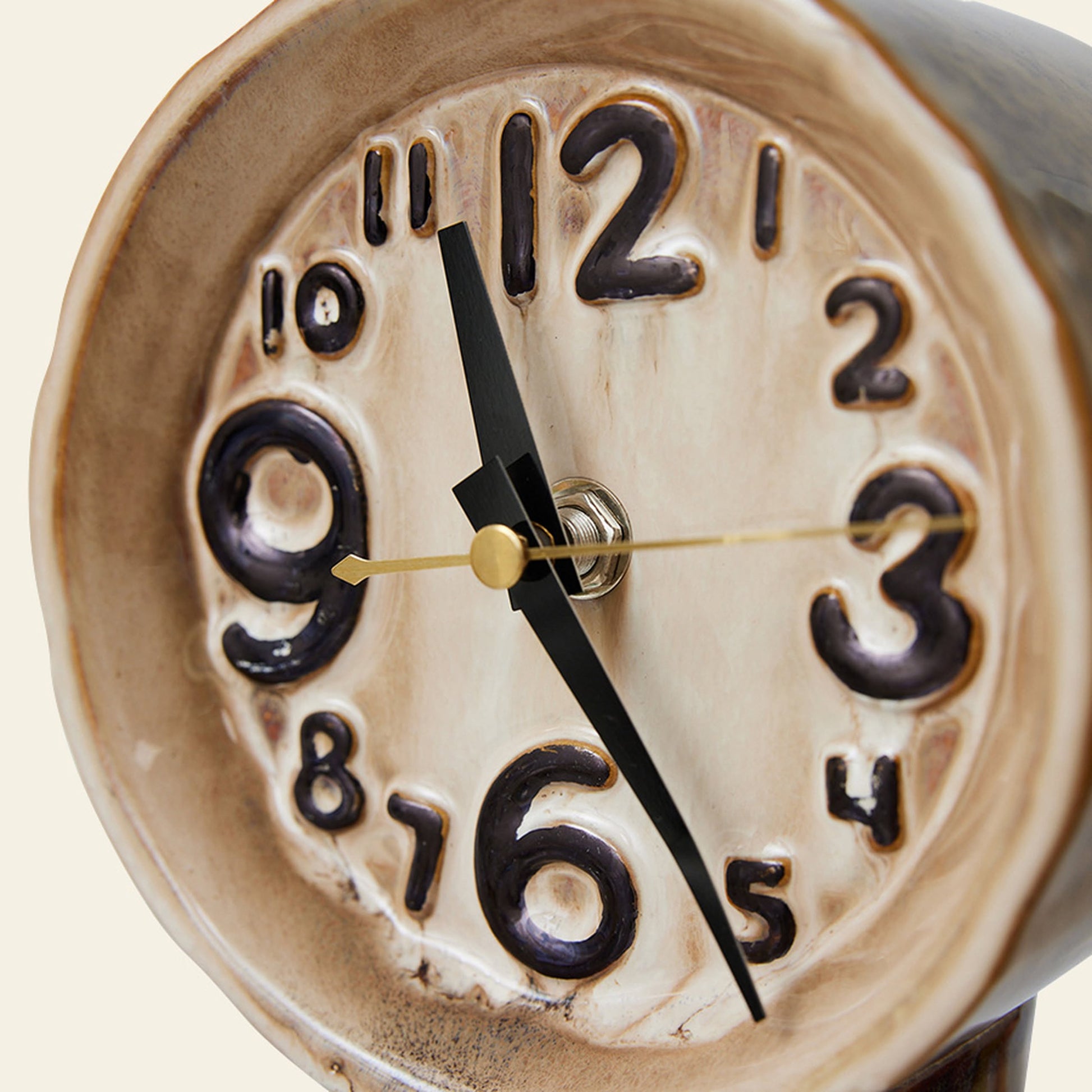HKLIVING Retro Ceramic Clock Cream