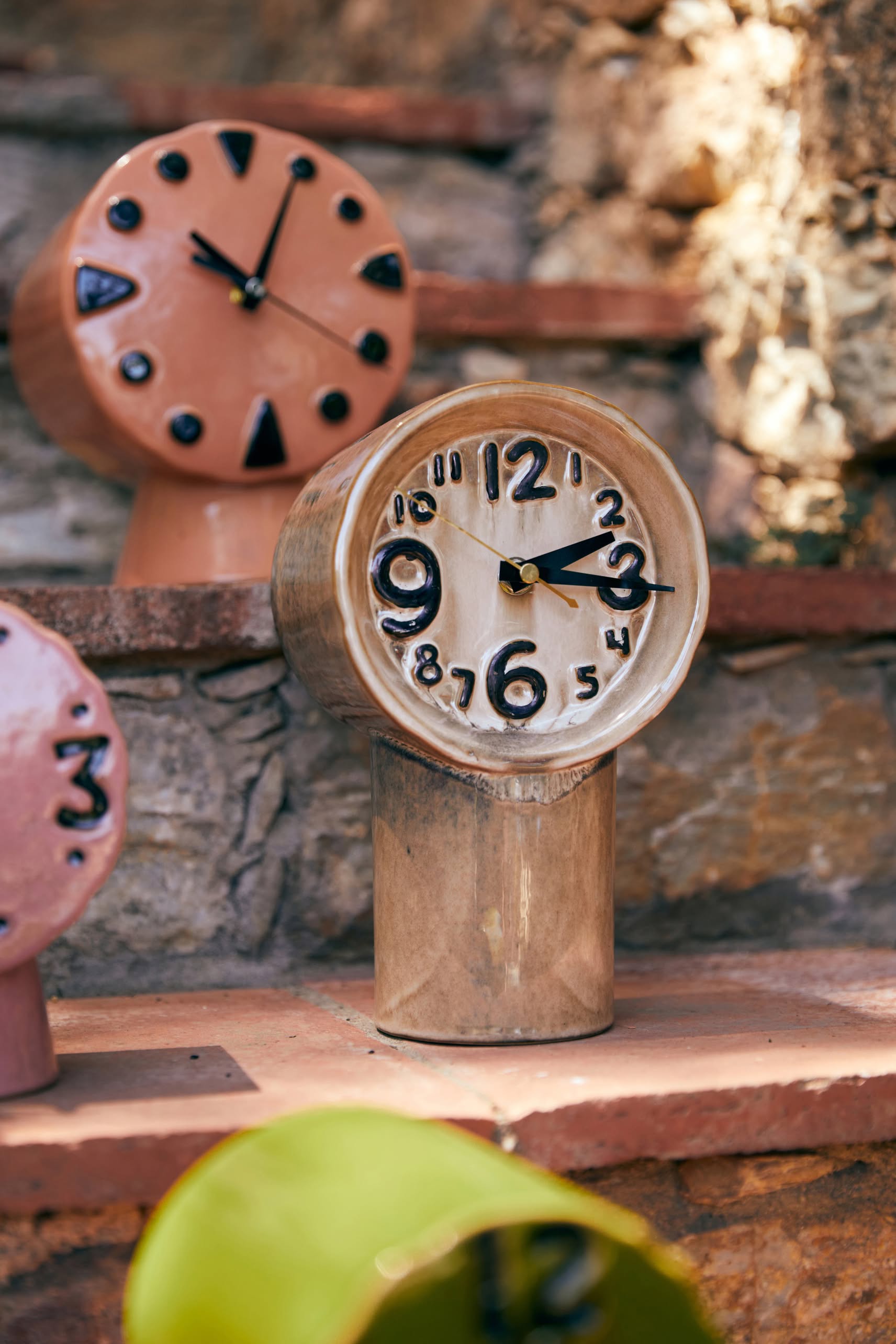 HKLIVING Retro Ceramic Clock Cream
