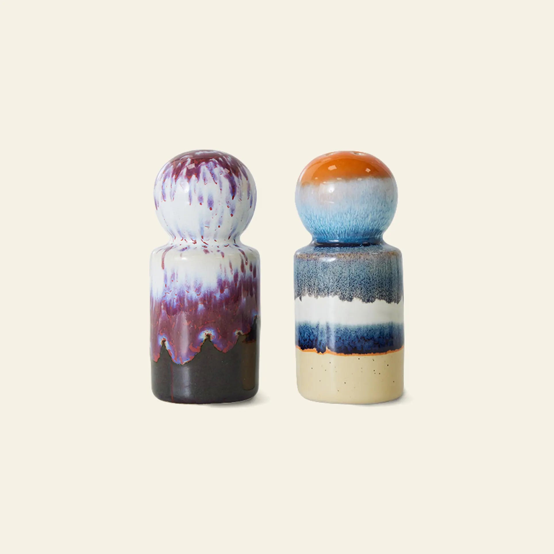 HKliving 70s Ceramics Pepper & Salt Jar Stargaze