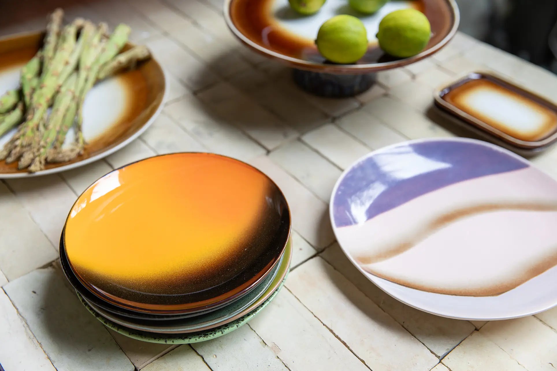 HKliving 70s Ceramics Side Plates Set of 2 Valley