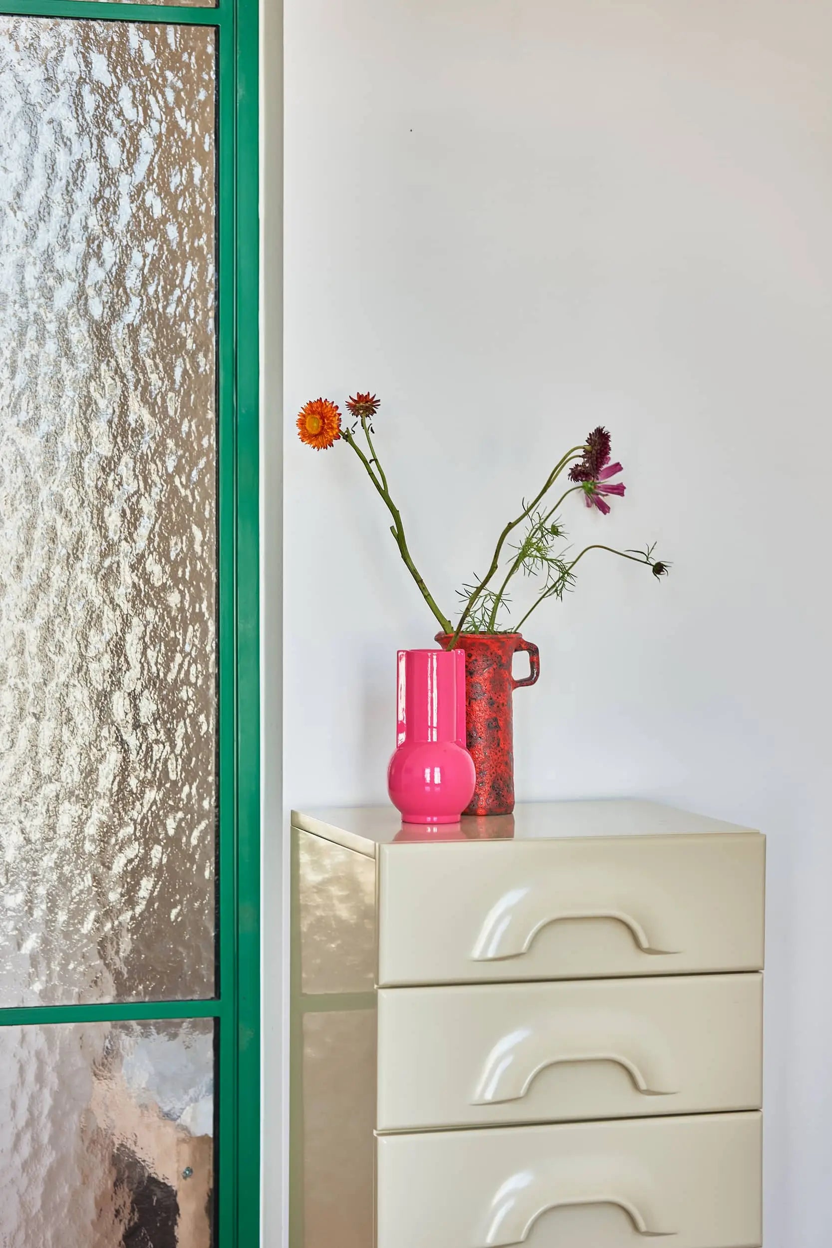HKliving Ceramic Vase Hot Pink Bright Pink 4