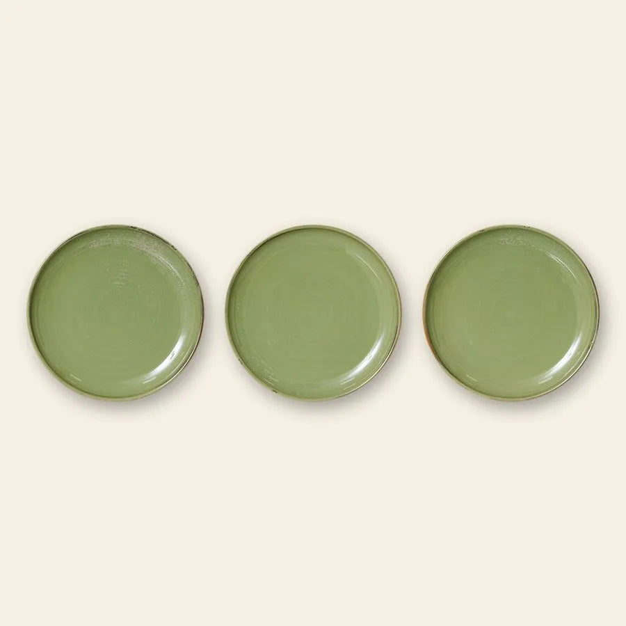 HKliving Chef Ceramics Side Plate Moss Green 4