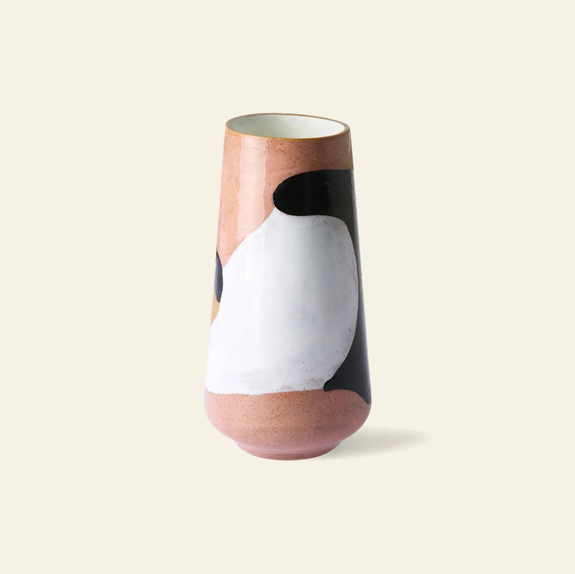 HKliving Hand Painted Ceramic Flower Vase Multicolour