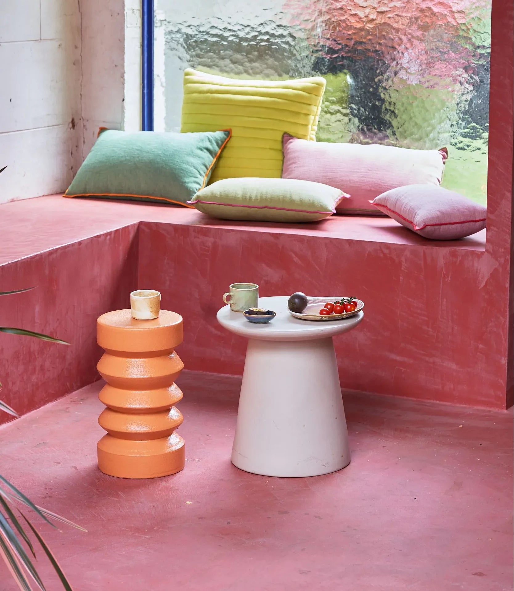 HKliving Stoneware Side Table Terra 2