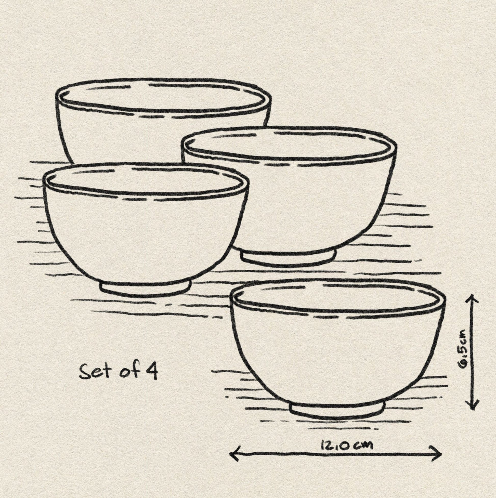 HKliving The Emeralds Ceramic Dessert Bowl Set of 4 Green 7