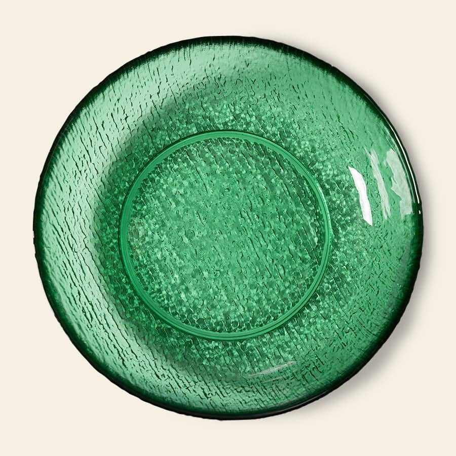 HKliving The Emeralds Glass Salad Bowl Green 3