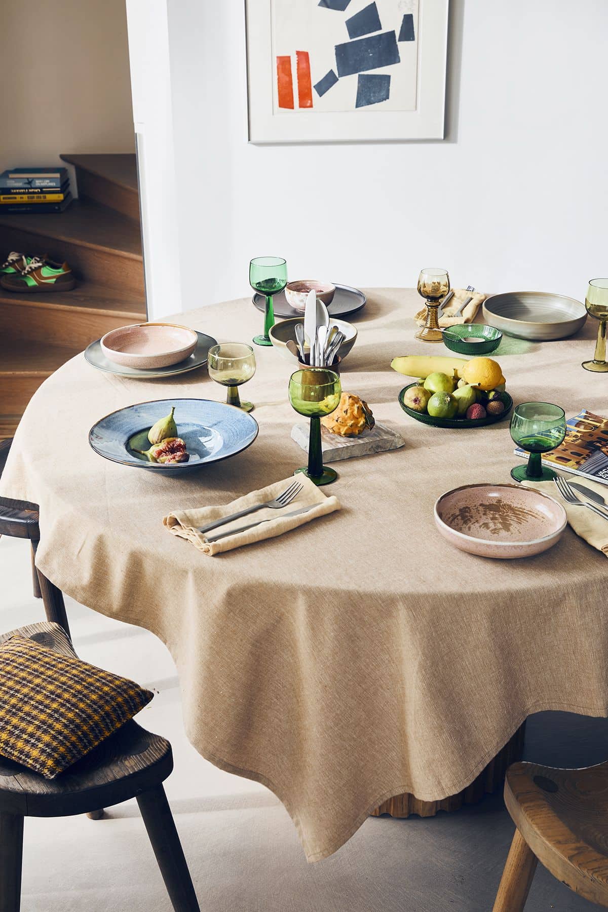 HKliving The Emeralds Glass Salad Bowl Green 5