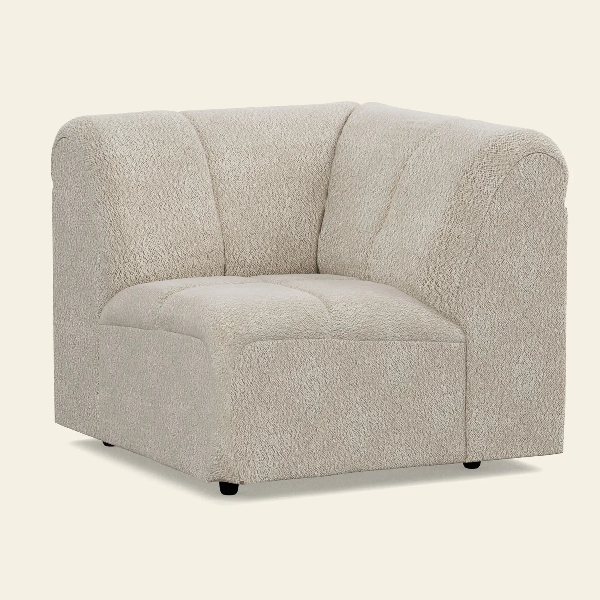 Hkliving Wave Couch Corner Boucle Cream