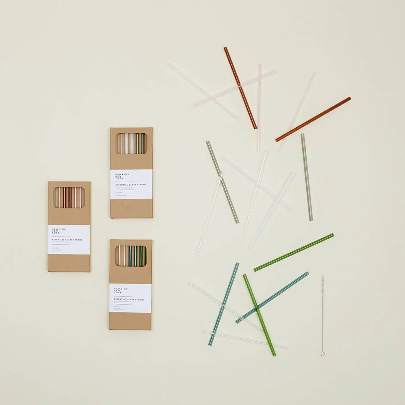 Hawkins New York Essential Glass Straws, Set Of 6