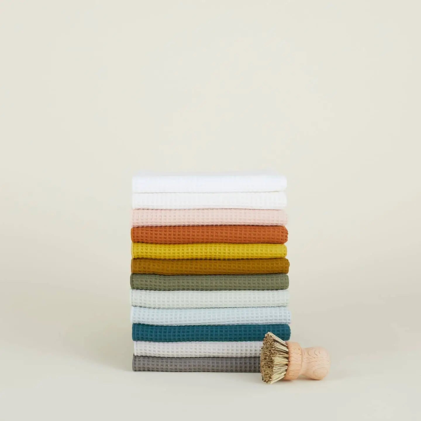 Hawkins New York Essential Waffle Dish Towel Set Of 2 Sage Olive