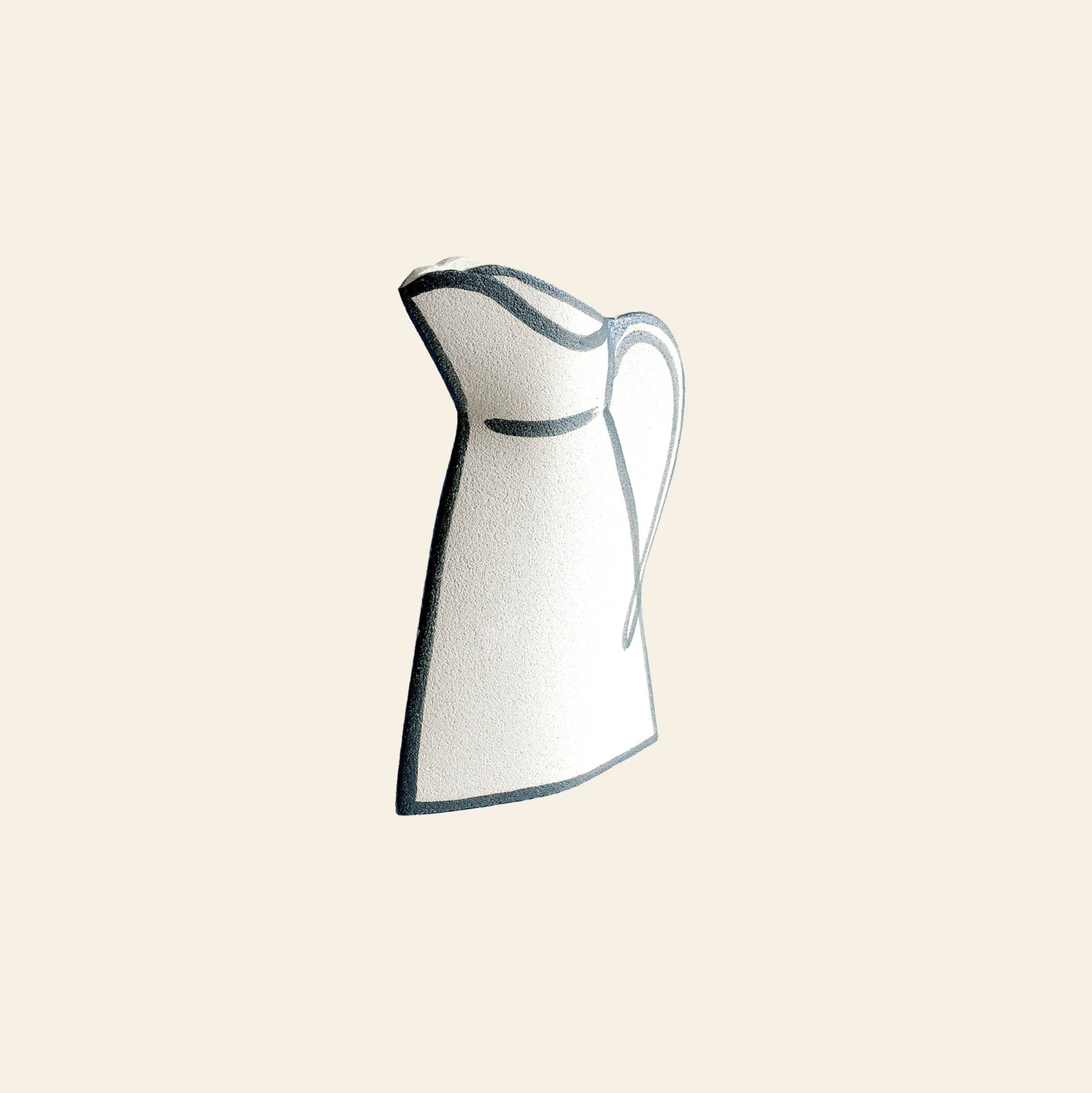 INI CERAMIQUE Morandi Pitcher Ceramic Vase Black