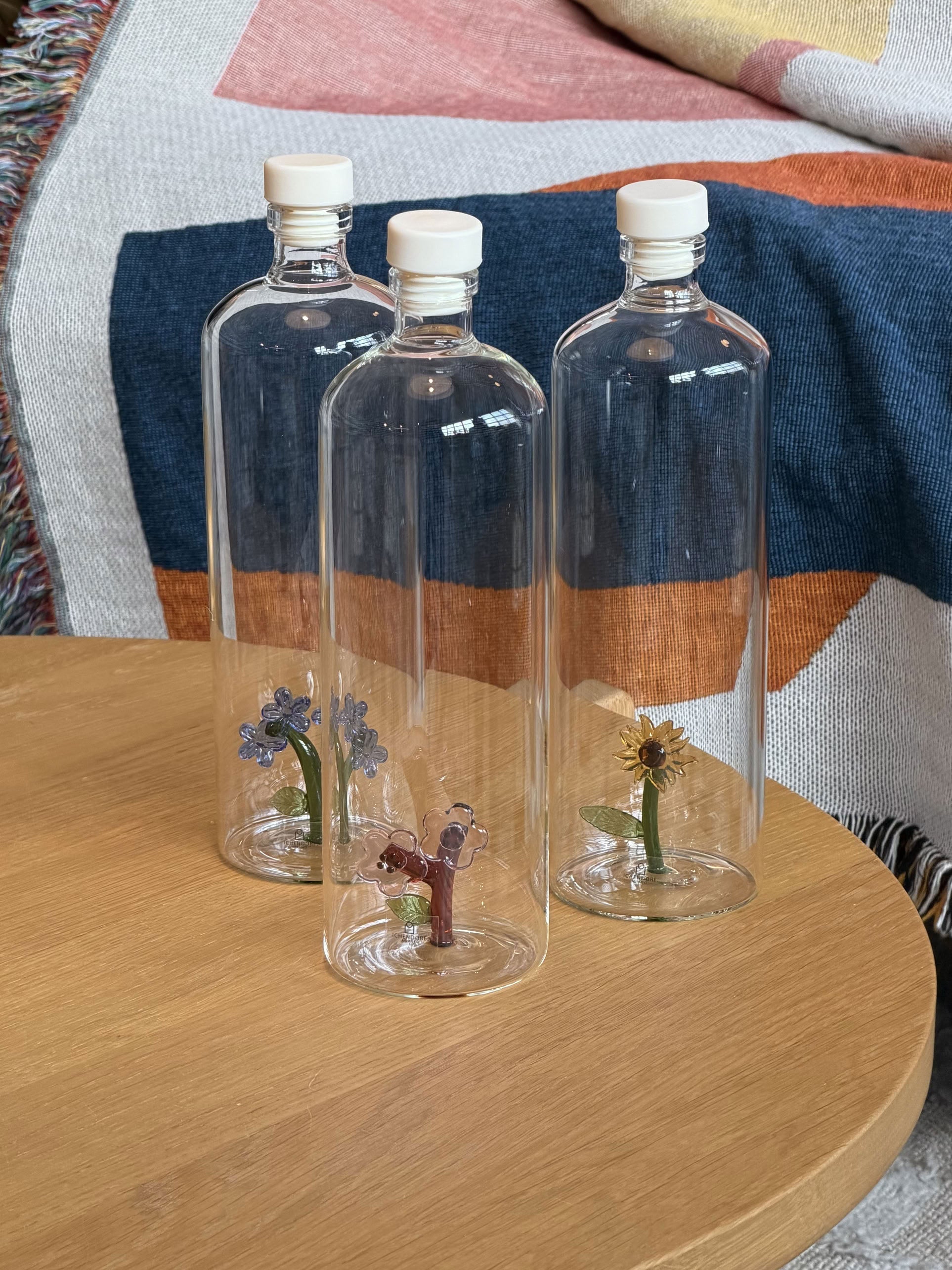 Ichendorf Milano kelk Optische Bloem Paars | Botanische Collectie | 28 cl | Borosilicaatglas | Handgemaakt