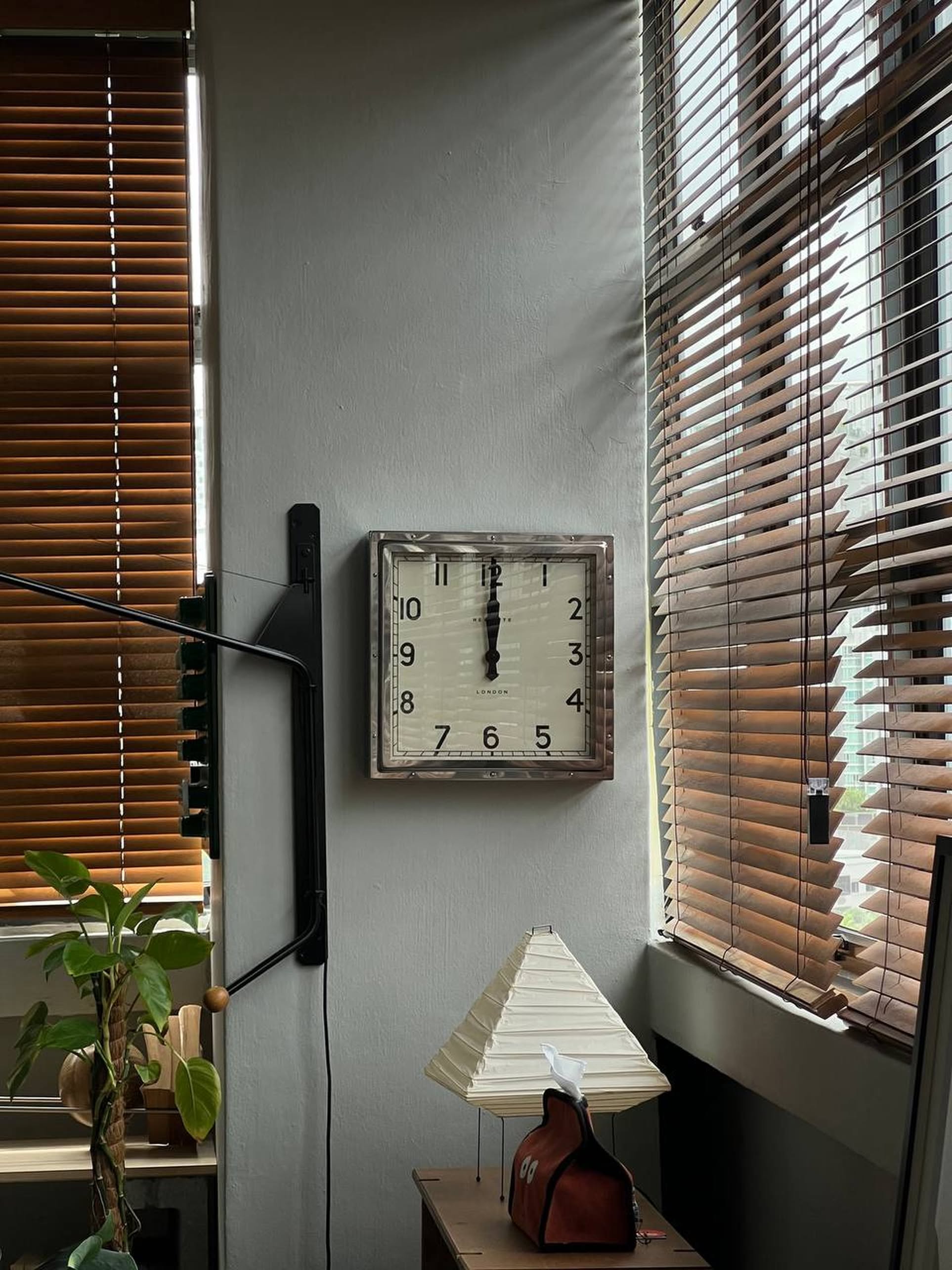 Newgate Quad Wall Clock Chrome