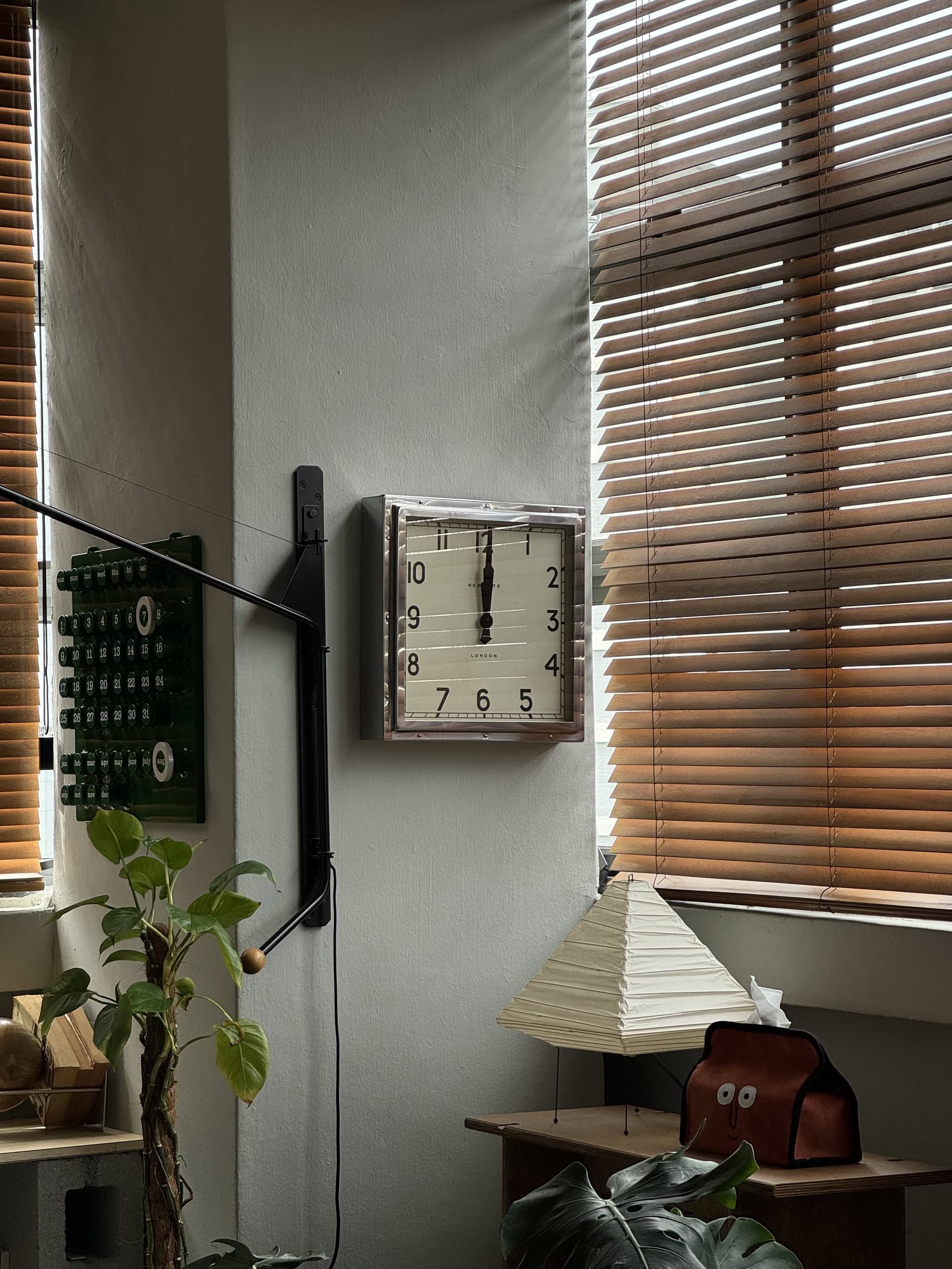 Newgate Quad Wall Clock Chrome