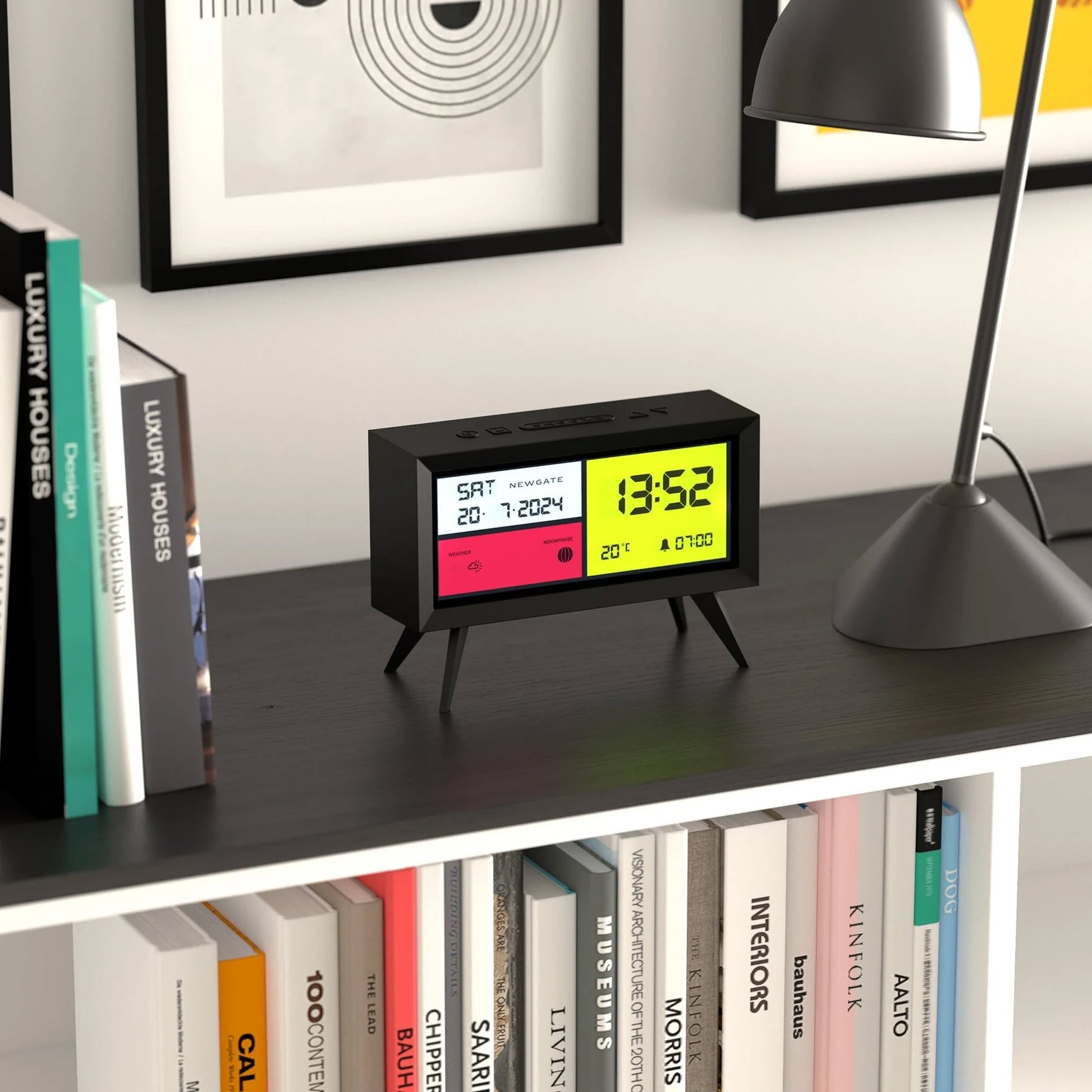 Newgate Spectronoma LCD Alarm Clock Black