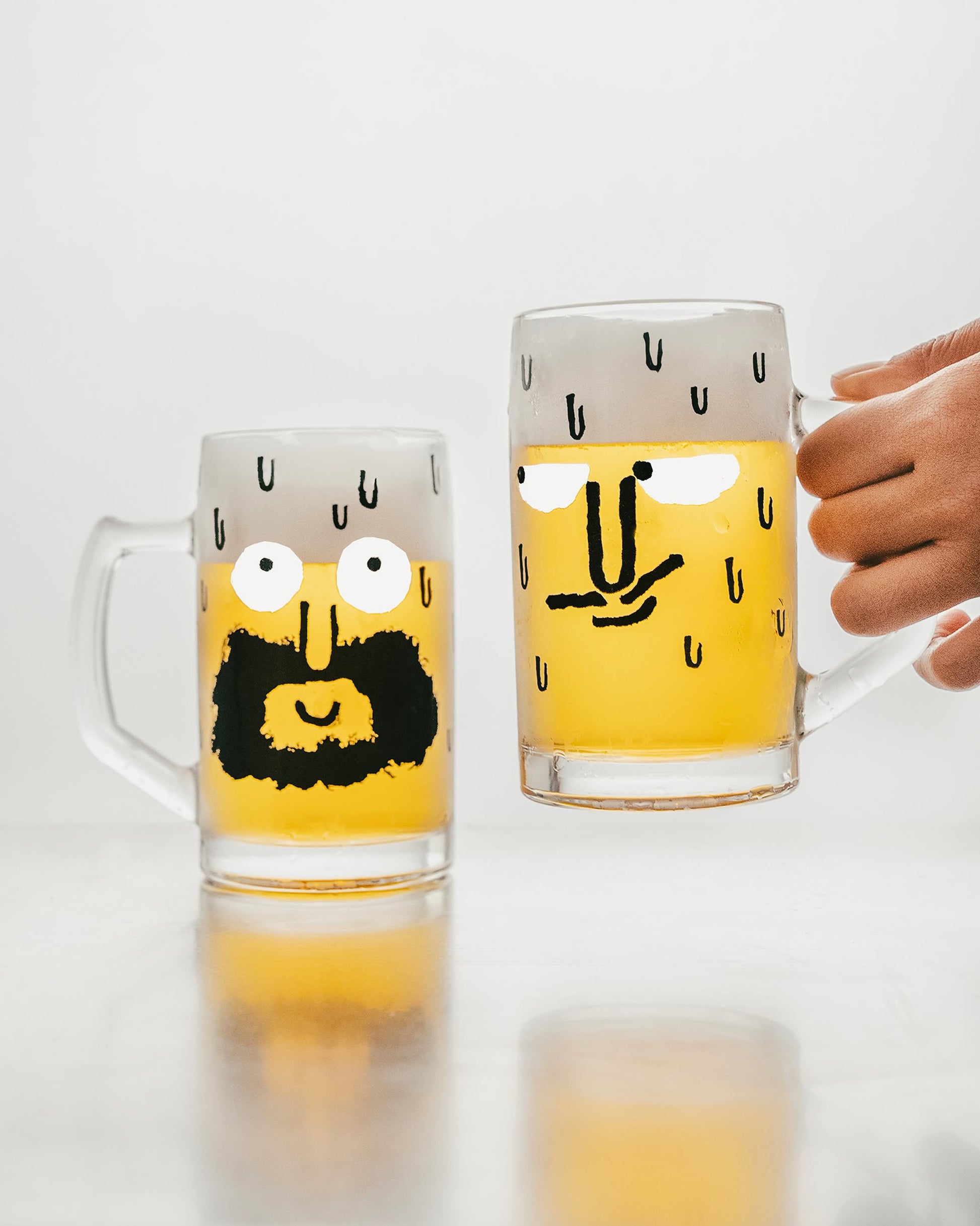 NouNou Beer Glass B Moustache